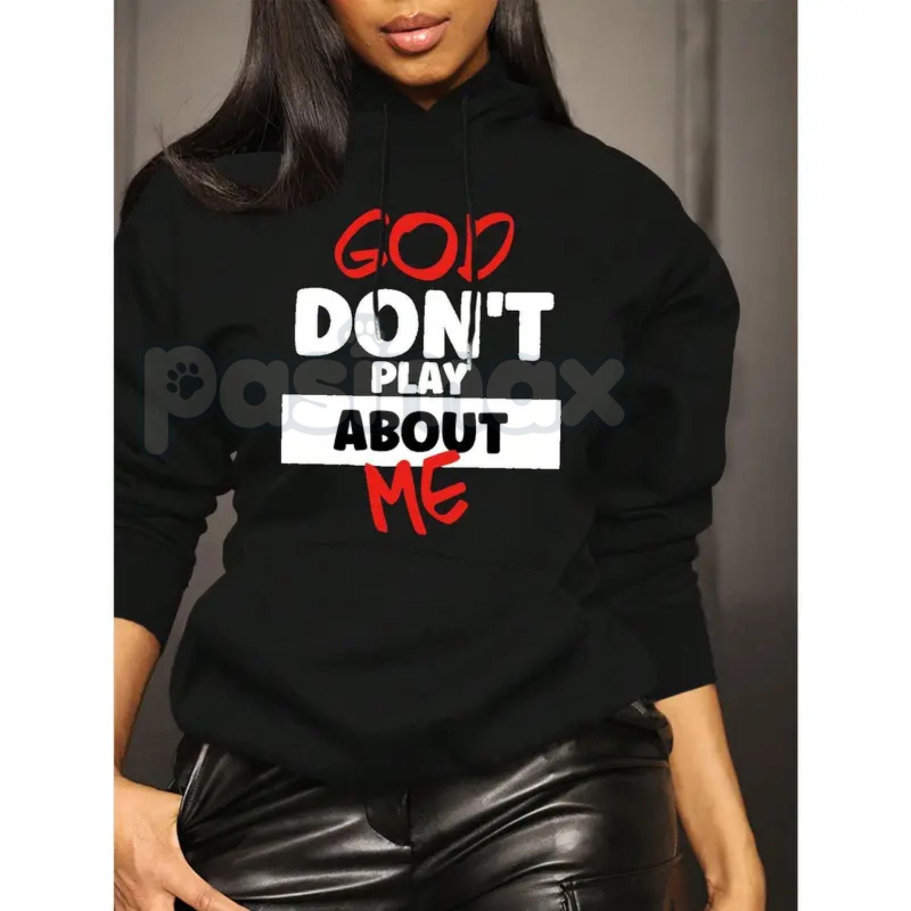 Pasimax Women's Front Slogan Letter Print Hooded Sweatshirt – Casual Graphic Pullover, Trendy Statement Hoodie — lifestyle co