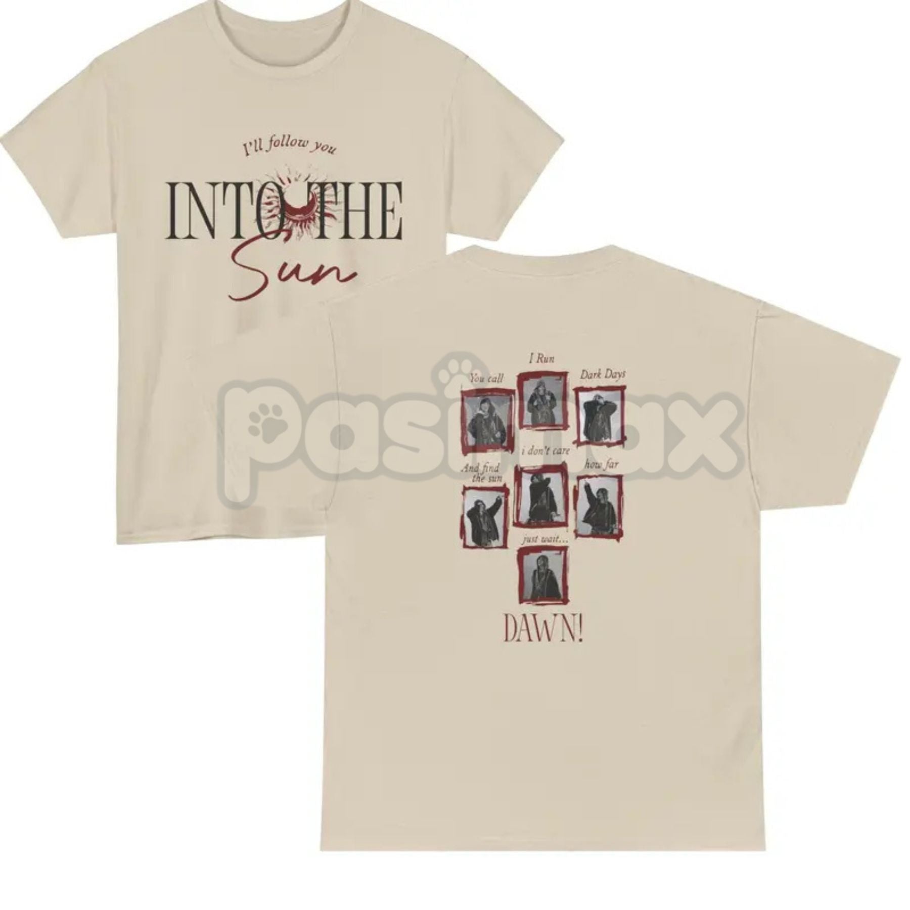 Into The Sun Lyrics Kpop World Tour T-Shirt – Retro Cinematic Fan Graphic Tee