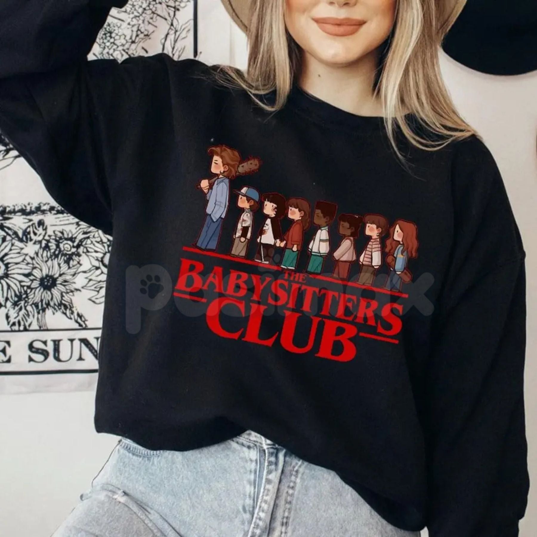 Pasimax The Babysitters Club Steve Harrington Sweatshirt | Hawkins 1983 Fan Jumper | Mom Steve Retro Graphic Crewneck | Upsid