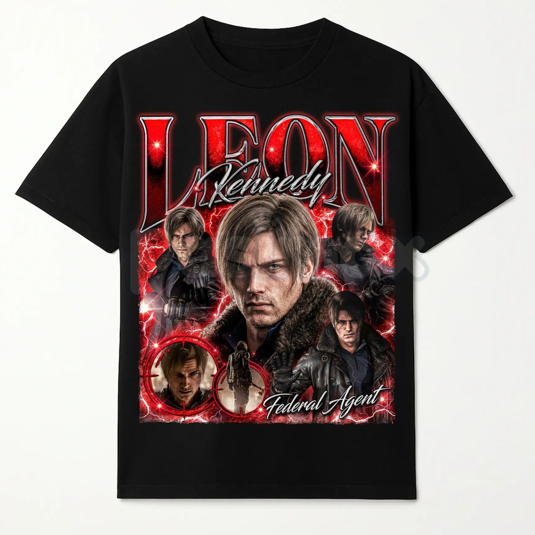 Pasimax Leon S. Kennedy "Requiem" Bootleg T-Shirt - 2026 Resident Evil Character Graphic Tee, Premium 100% Cotton Survival Ho