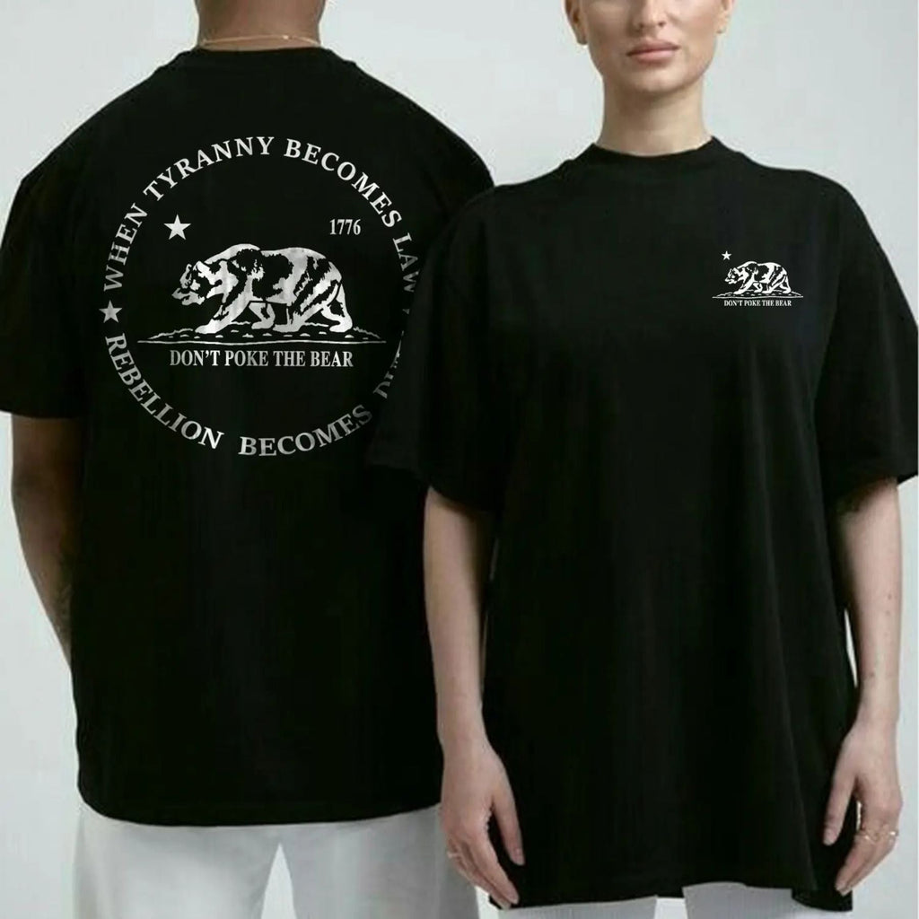 Pasimax "Don't Poke the Bear" & "Rebellion Becomes Duty" T-Shirt — lifestyle context