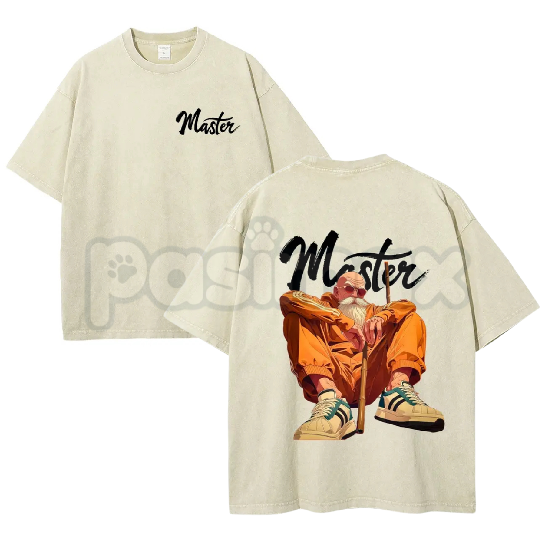 Anime Vintage 90s Graphic T-Shirt – Retro Men's Washed Tee, Distressed Faded Streetwear Classic Japanese Animation Cotton Top