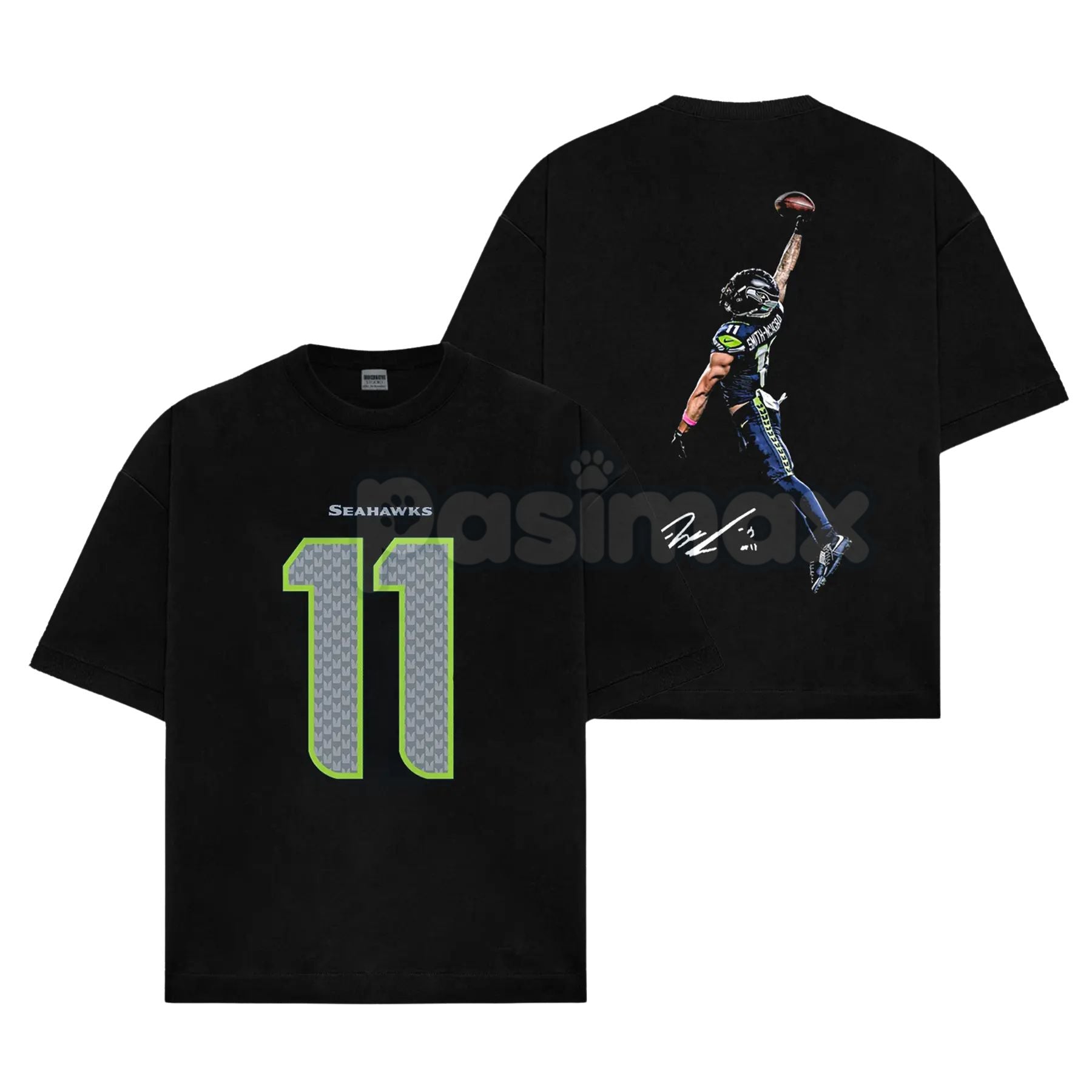 Pasimax Jaxon Smith-Njigba 'POSTERIZED' T-Shirt - Seahawks JSN Graphic Hoodie, 12s Fan Retro Apparel, Cotton Sweatshirt Gift 