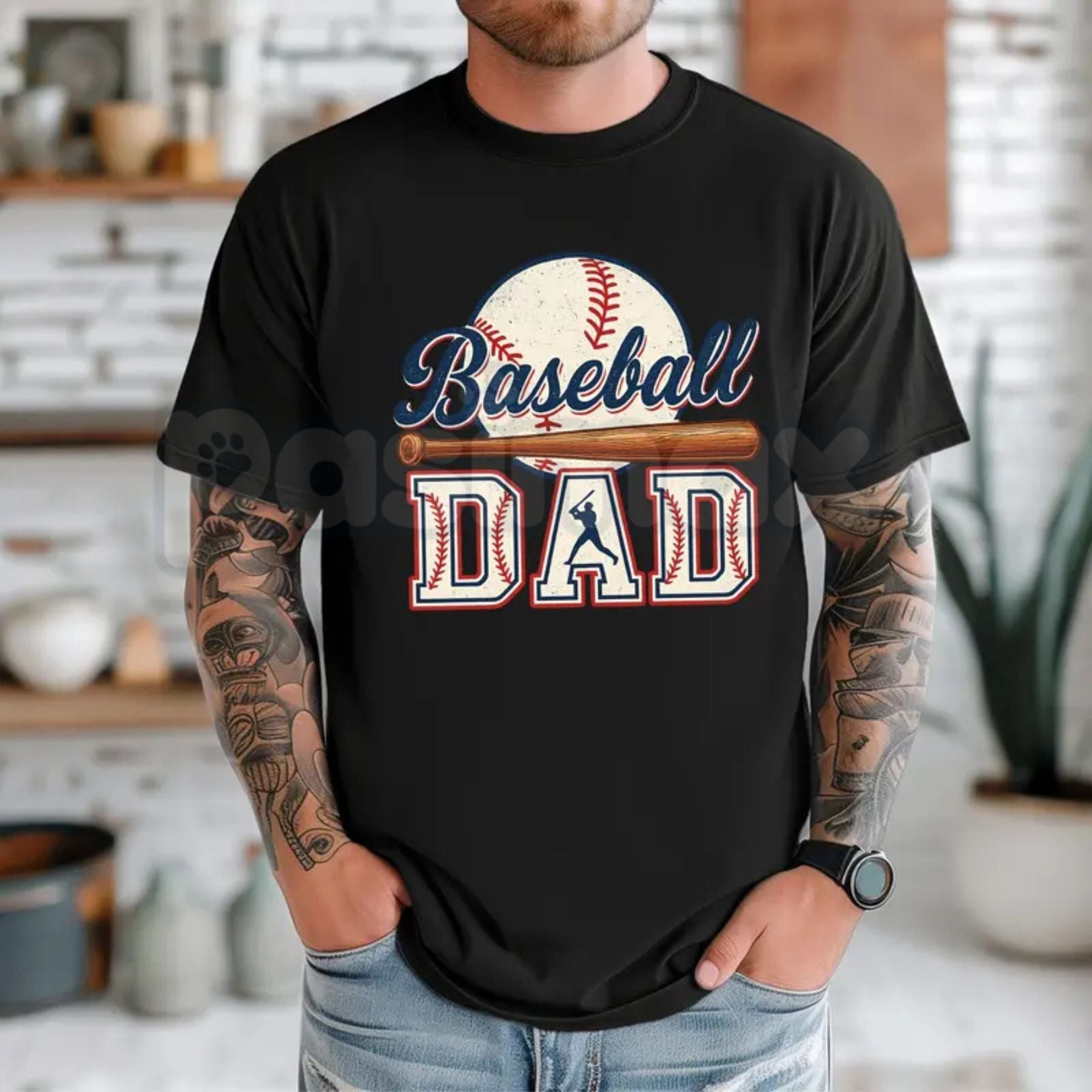Pasimax "Game Day Hero" Baseball Mom & Dad T-Shirt — lifestyle context