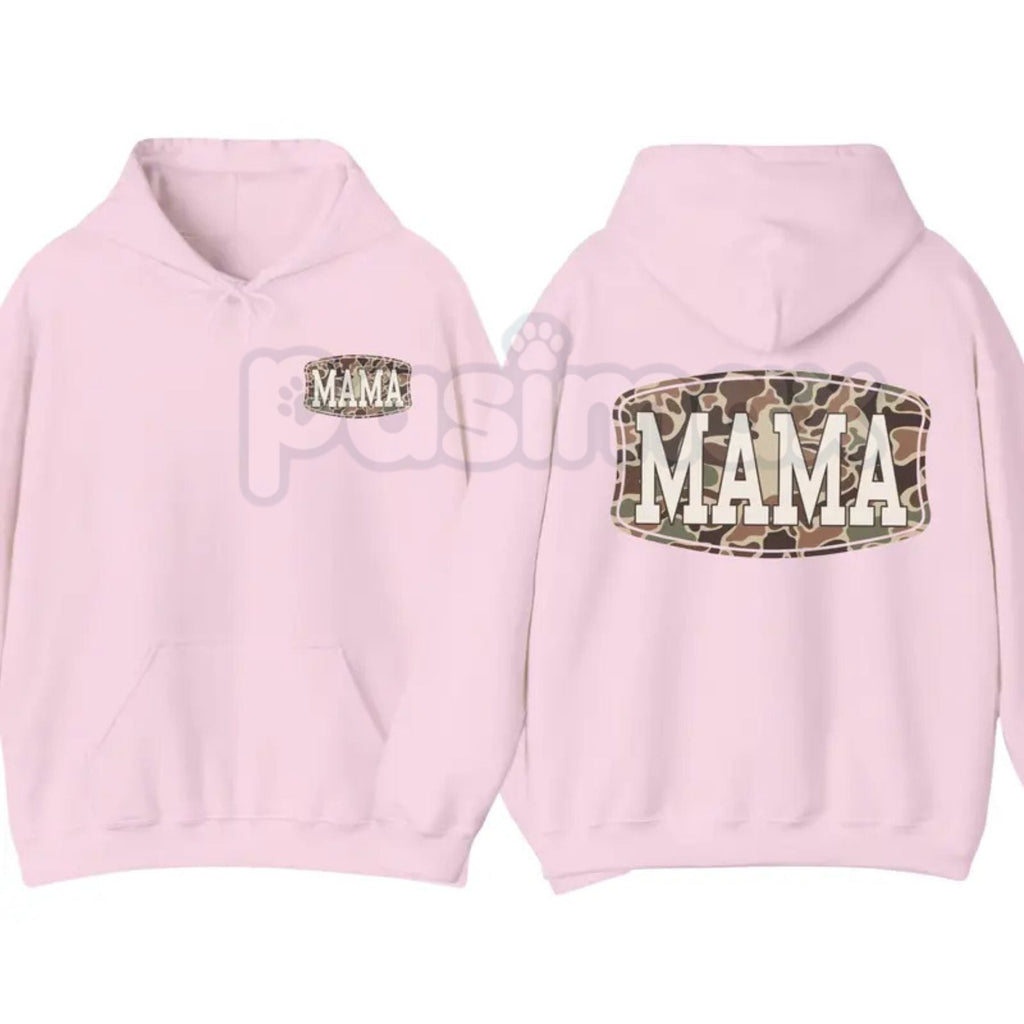 Pasimax Camo Mama 2-Sided Hoodie – Rugged Outdoor Mom Pullover, Hunting & Country Aesthetic Streetwear, Double-Sided Graphic 