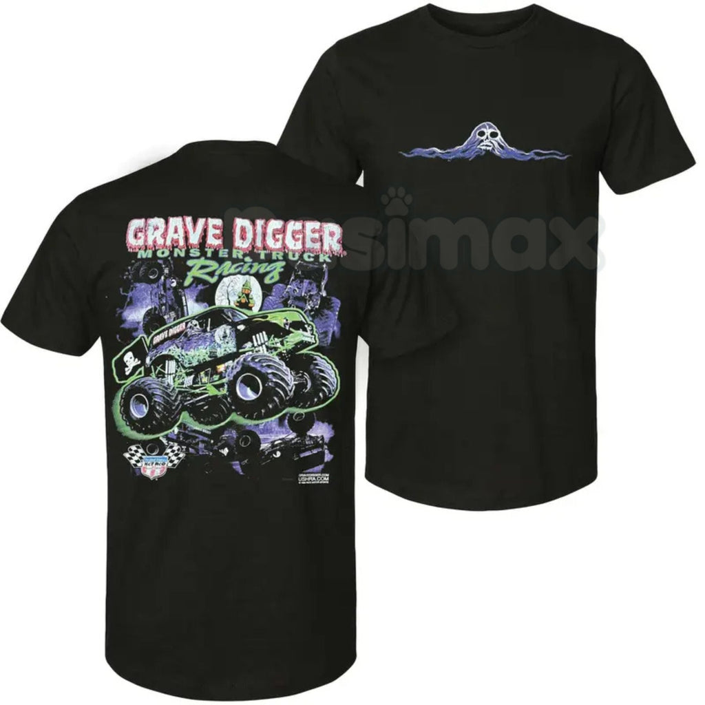 Vintage 1999 Grave Digger Monster Truck T-Shirt – Retro Monster Jam Fan Graphic Tee, Premium 100% Cotton Dennis Anderson Era Top, Soft Lived-In Heavyweight Stadium Legend Shirt, Made in USA