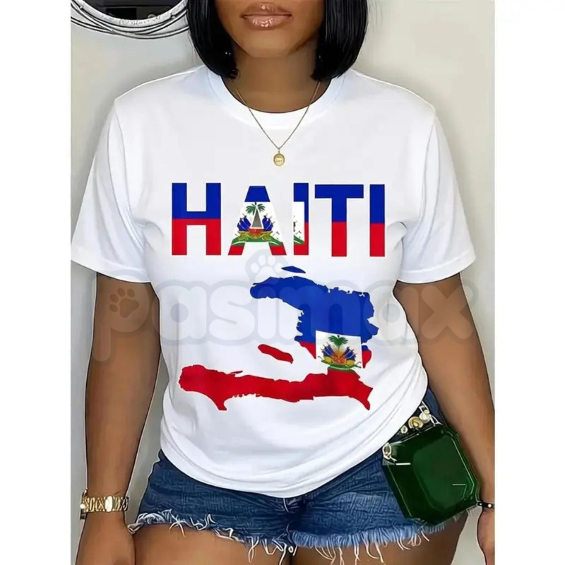 Happy Haitian Flag Day T-Shirt – Cool Haiti Flag Map Graphic Tee, Premium 100% Cotton Haitian Pride Top, Soft Lived-In Heavyweight Ayiti Cherie Shirt, Made in USA