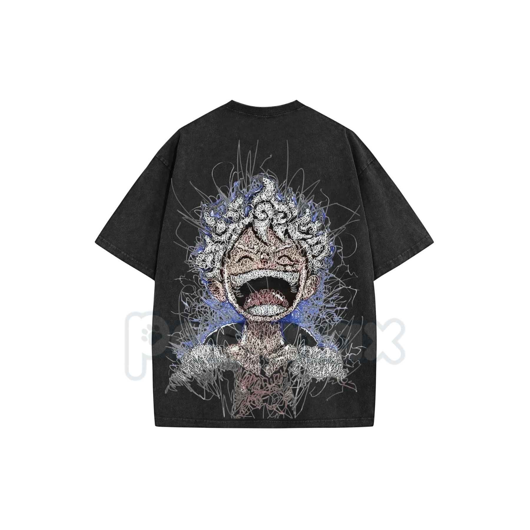 Pasimax Sun God Nika "Joyboy" Awakening T-Shirt – One Piece Acid Wash Vintage Manga Graphic Tee — lifestyle context