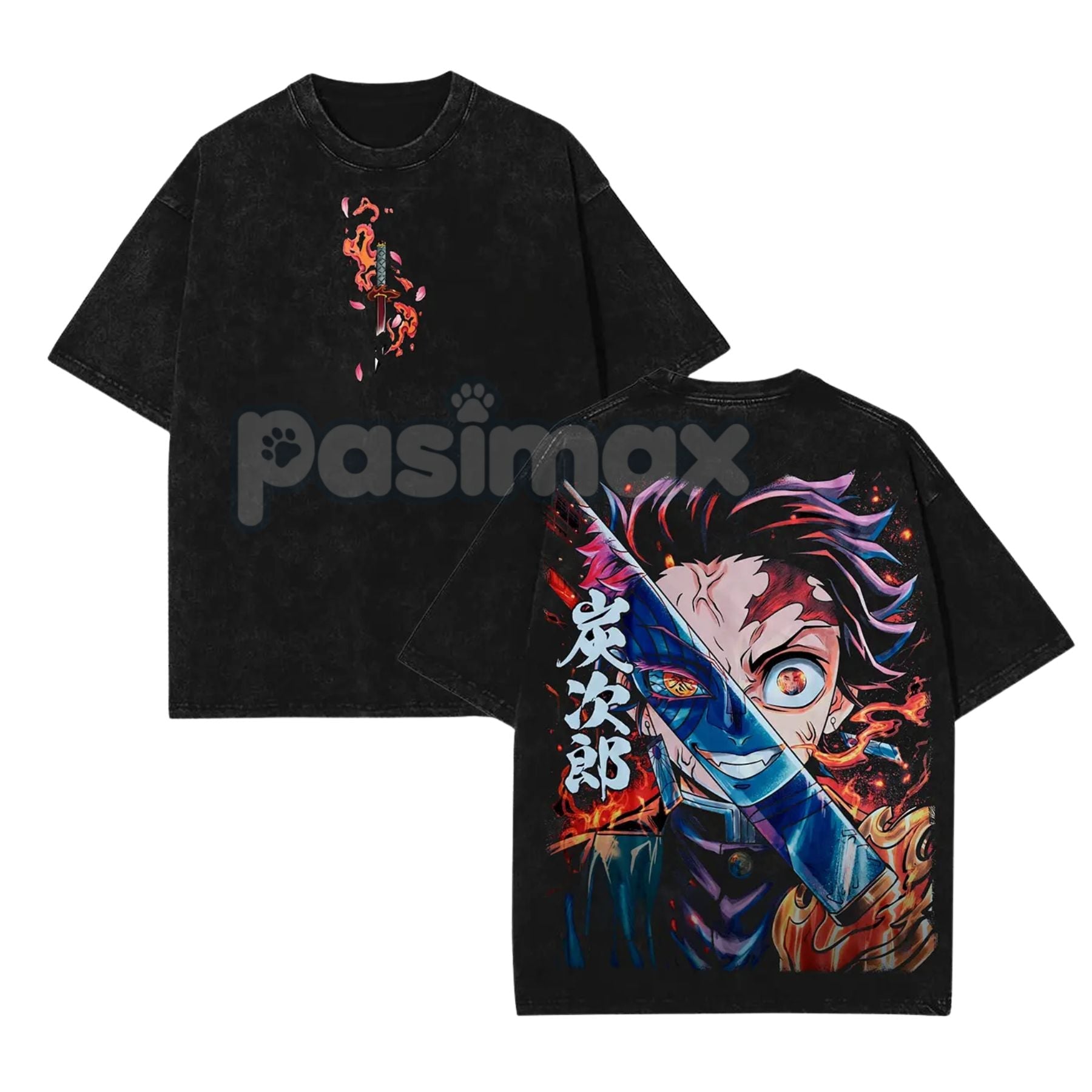 Pasimax Retro Limited Vintage Kamado Tanjiro T-Shirt — side view