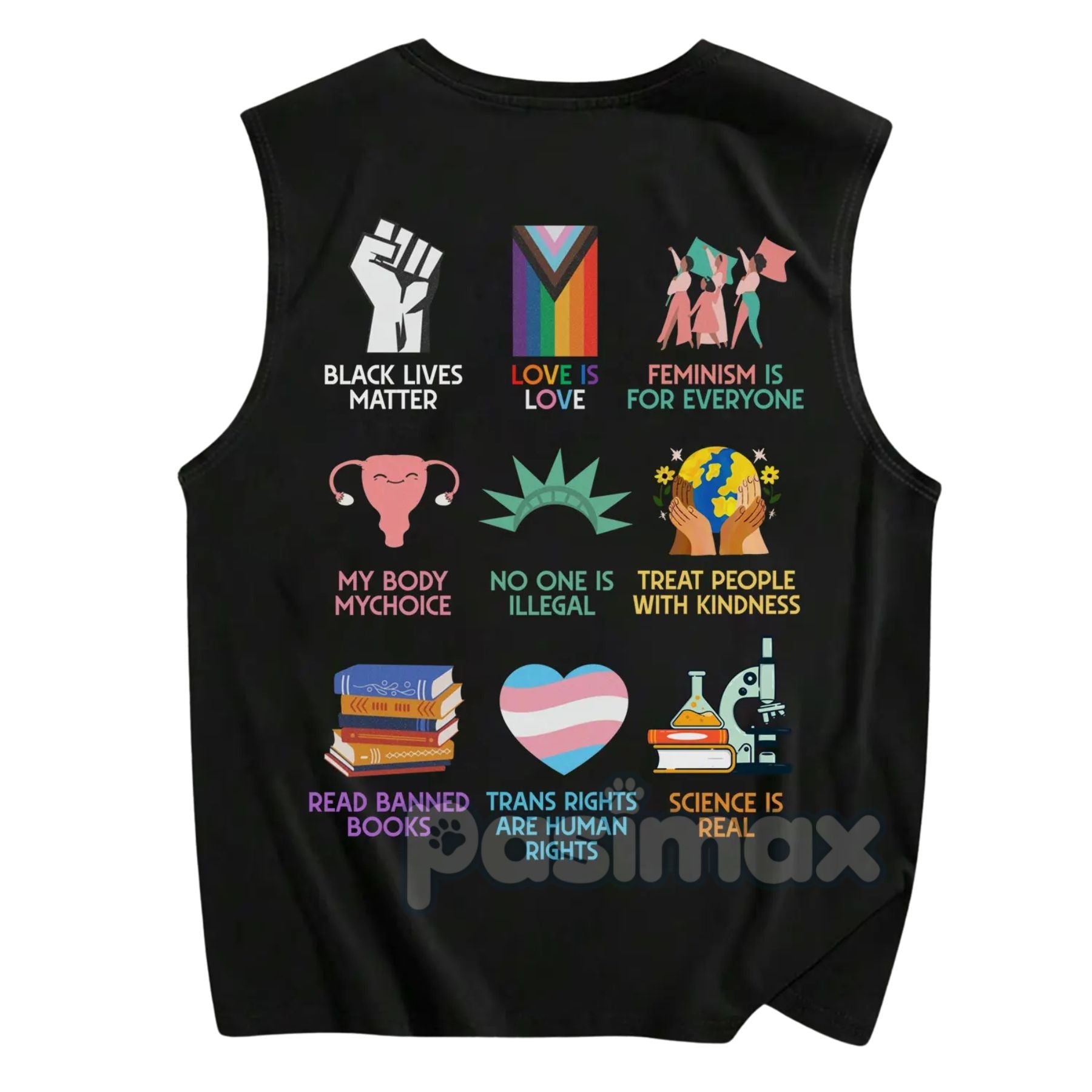 Pasimax Human Rights Tank Top — lifestyle context