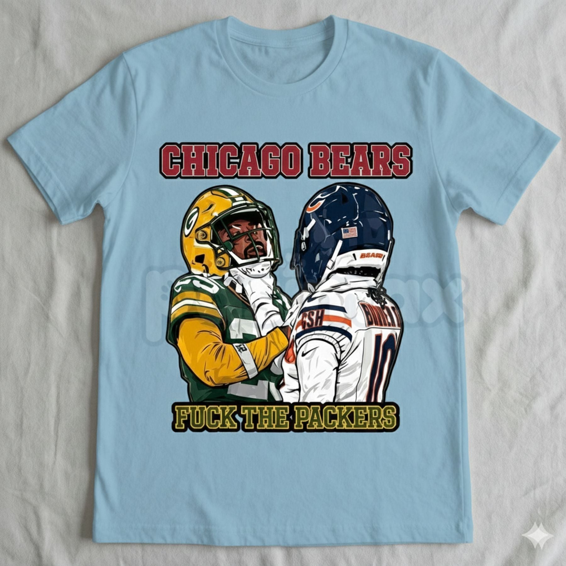 Pasimax Chicago Bears Rivalry Clash T-Shirt - Gameday Football Pride Graphic Tee, Chicago vs. Everybody Fan Apparel, Classic 