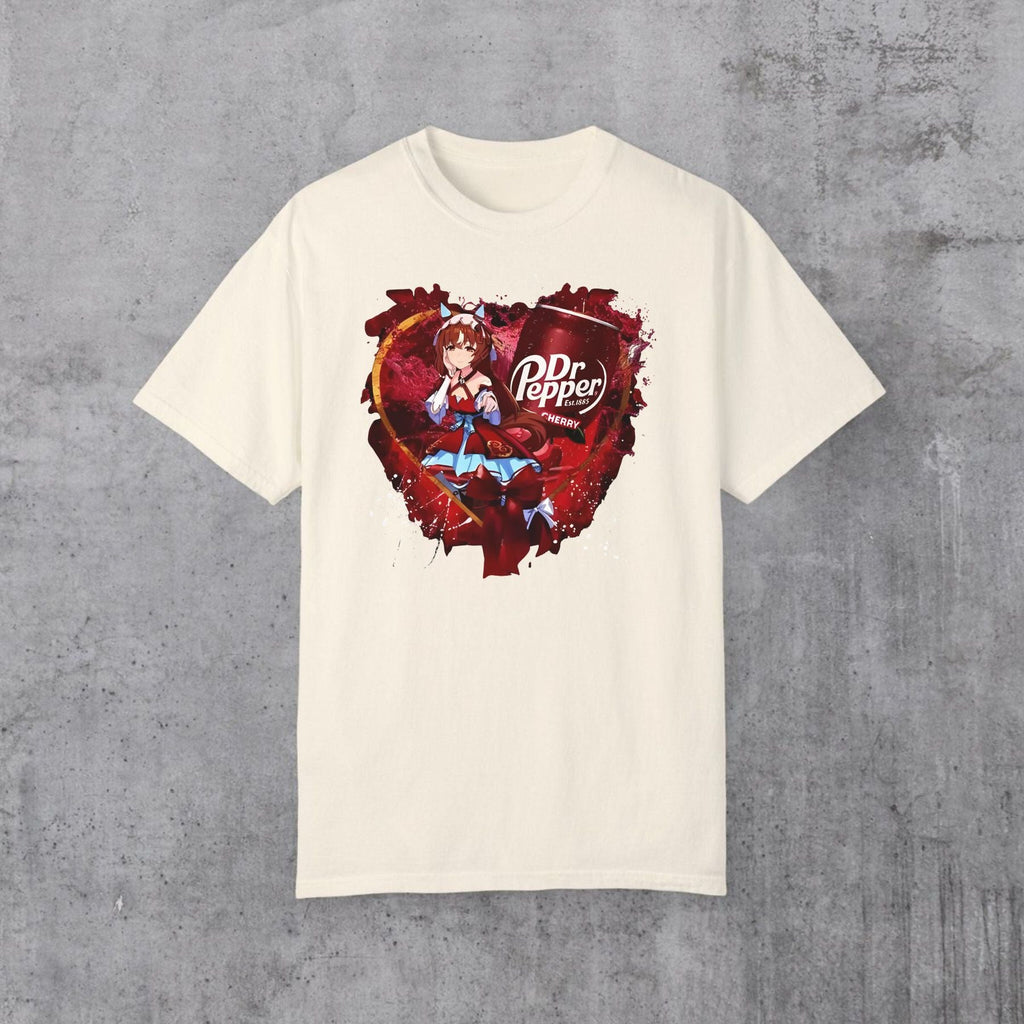 Pasimax Uma Musume x Dr. Pepper T-Shirt - Anime Maid & Soda Print Tee, Cute Crossover Shirt — side view