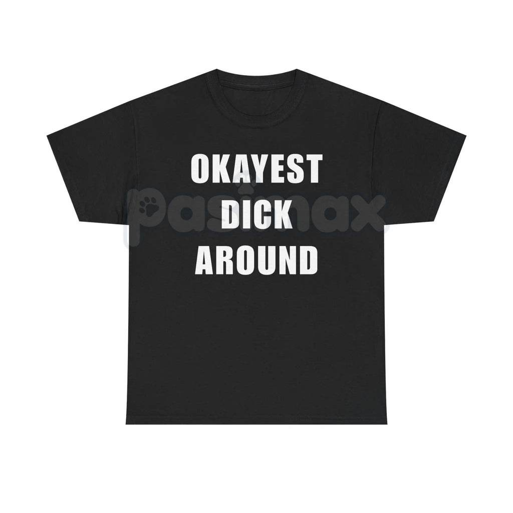 "Okayest Weiner Around" Funny T-Shirt – Sarcastic Weiner Dog Graphic Tee, Premium 100% Cotton Dachshund Humor Top, Soft Lived-In Heavyweight Doxie Lover Shirt, Made in USA