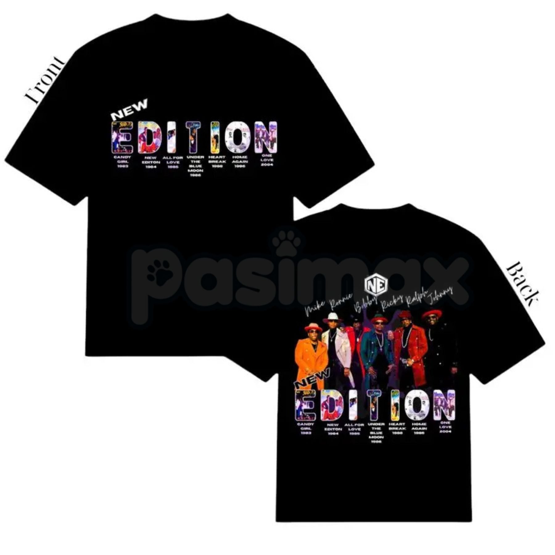 Pasimax New Edition "Way Tour 2026" Inspired T-Shirt - Retro R&B Concert Graphic Tee, NE4Life Fan Merchandise, Vintage 90s Mu