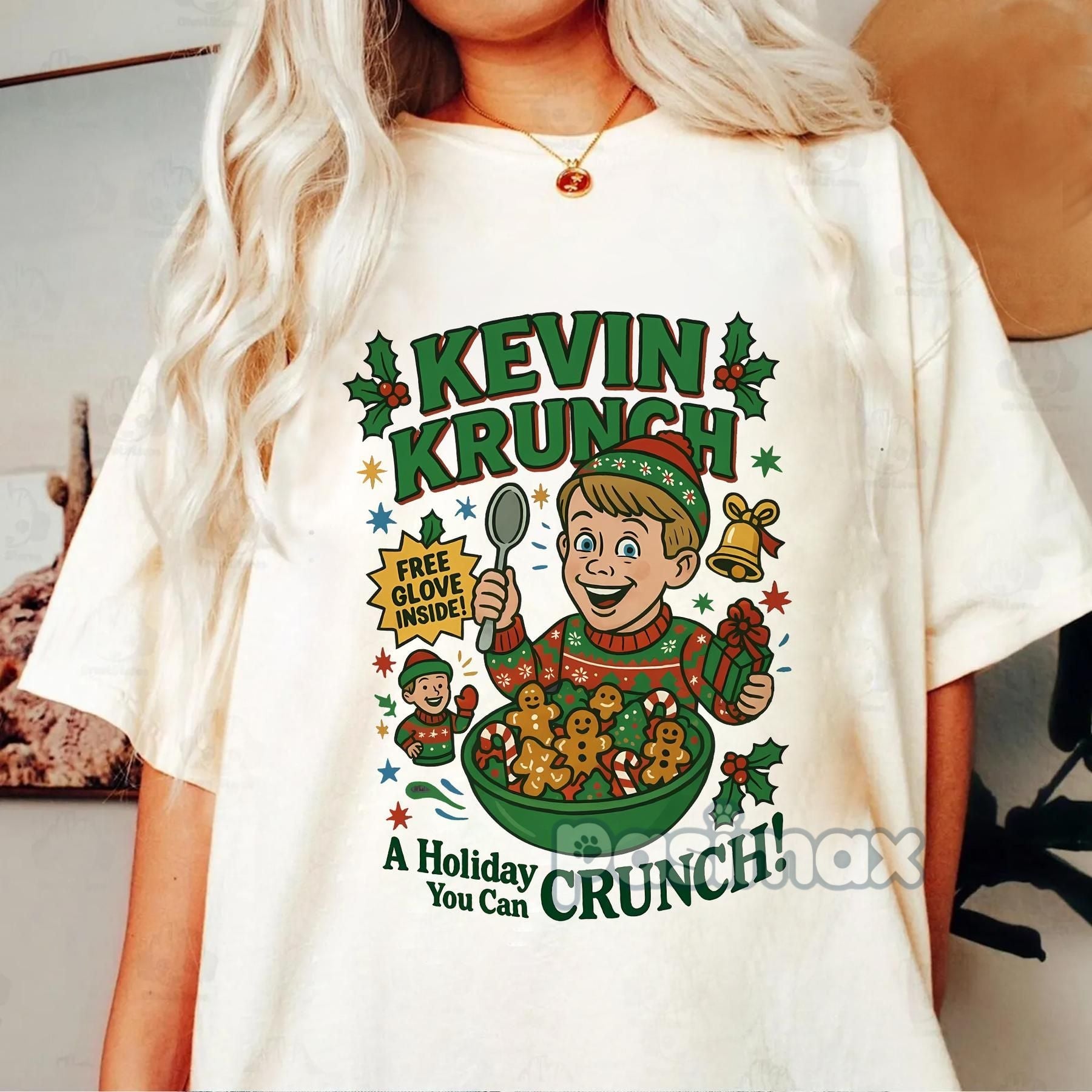Pasimax "Cereal Christmas Movies" T-Shirt — in-use photo