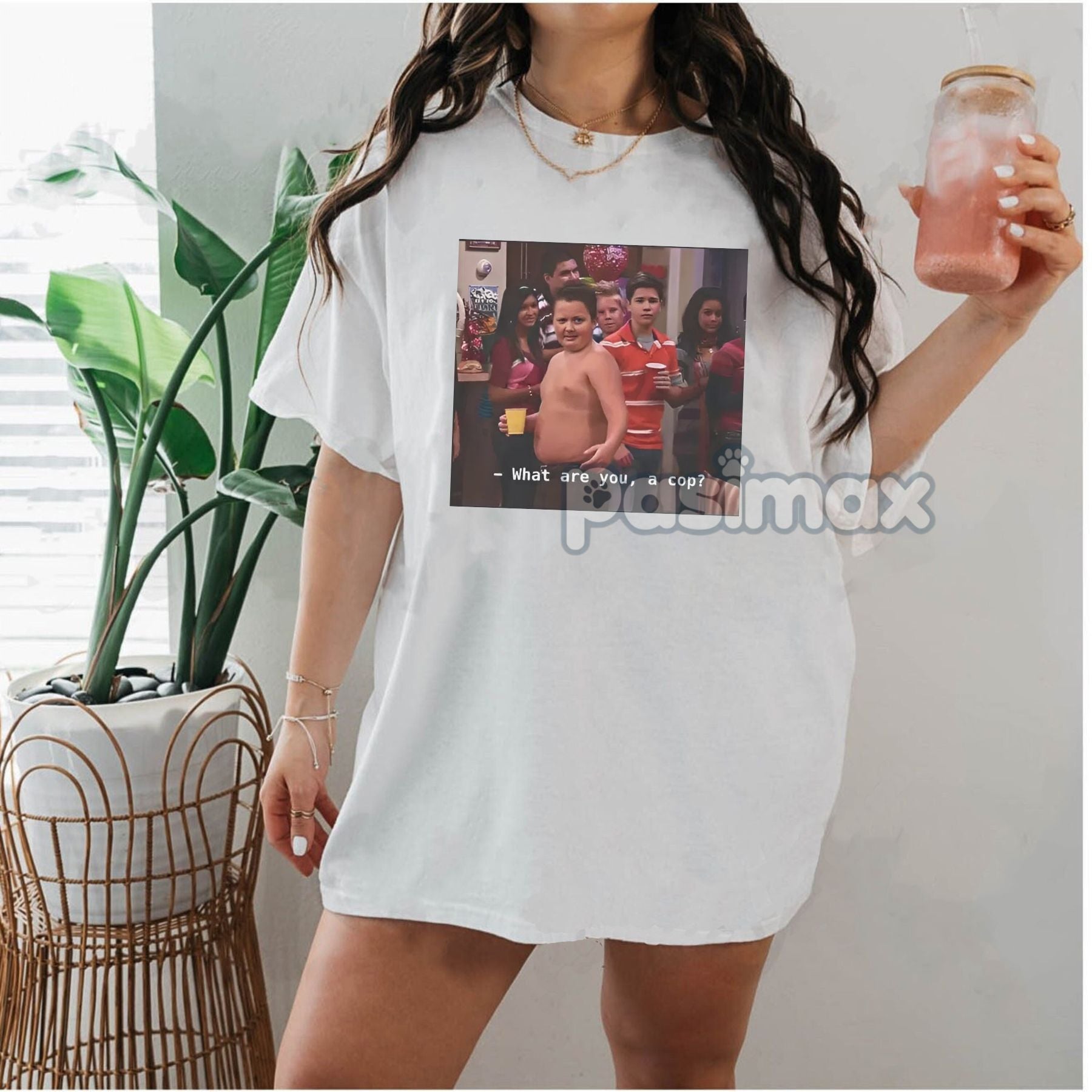 Pasimax Gibby "What Are You A Cop" T-Shirt — lifestyle context
