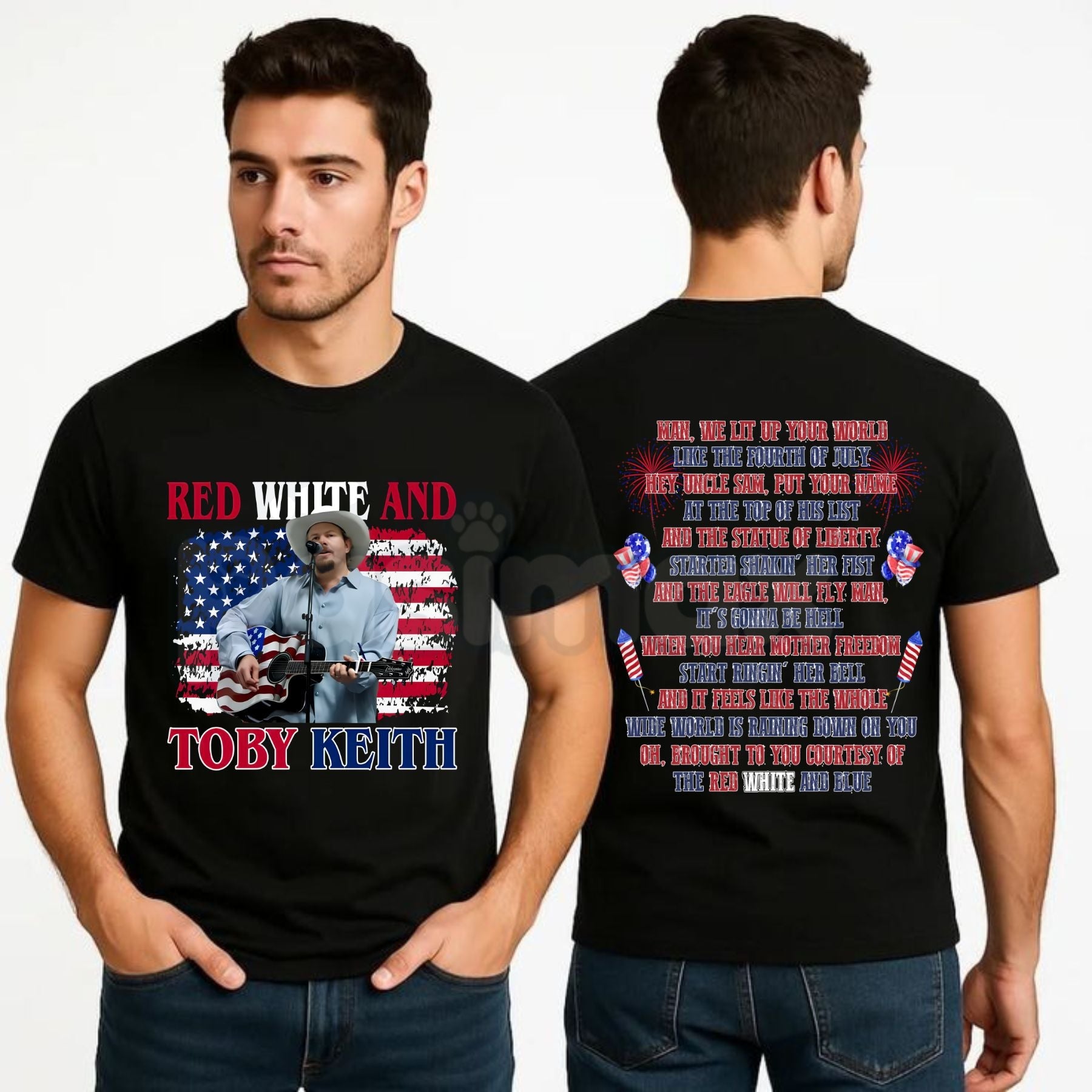 Pasimax Toby Keith "Courtesy of the Red, White, and Blue" T-Shirt — lifestyle context
