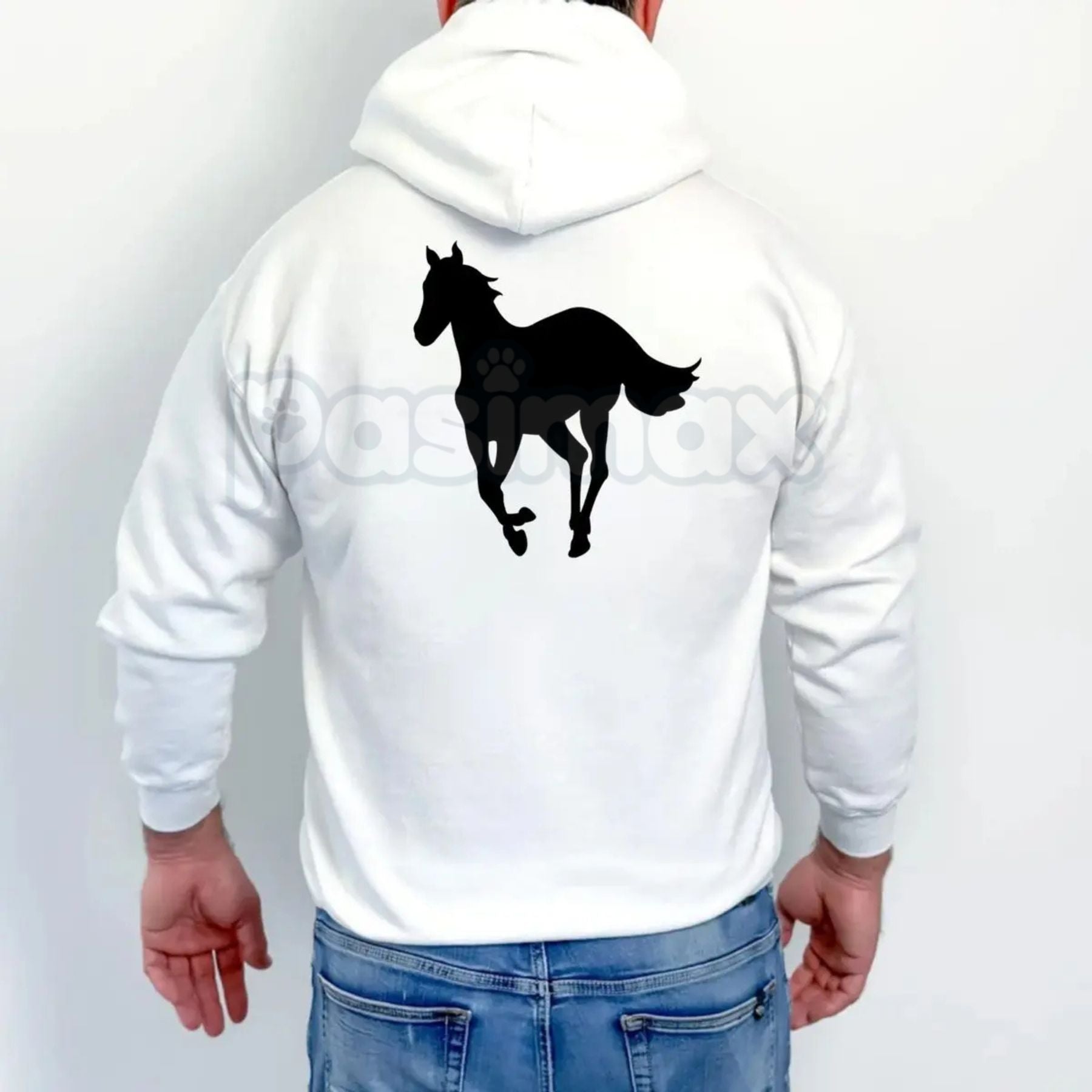Pasimax Deftones White Pony On Back Hoodie – Iconic Album Art Pullover, Alt Metal Band Merch, Unisex — lifestyle context