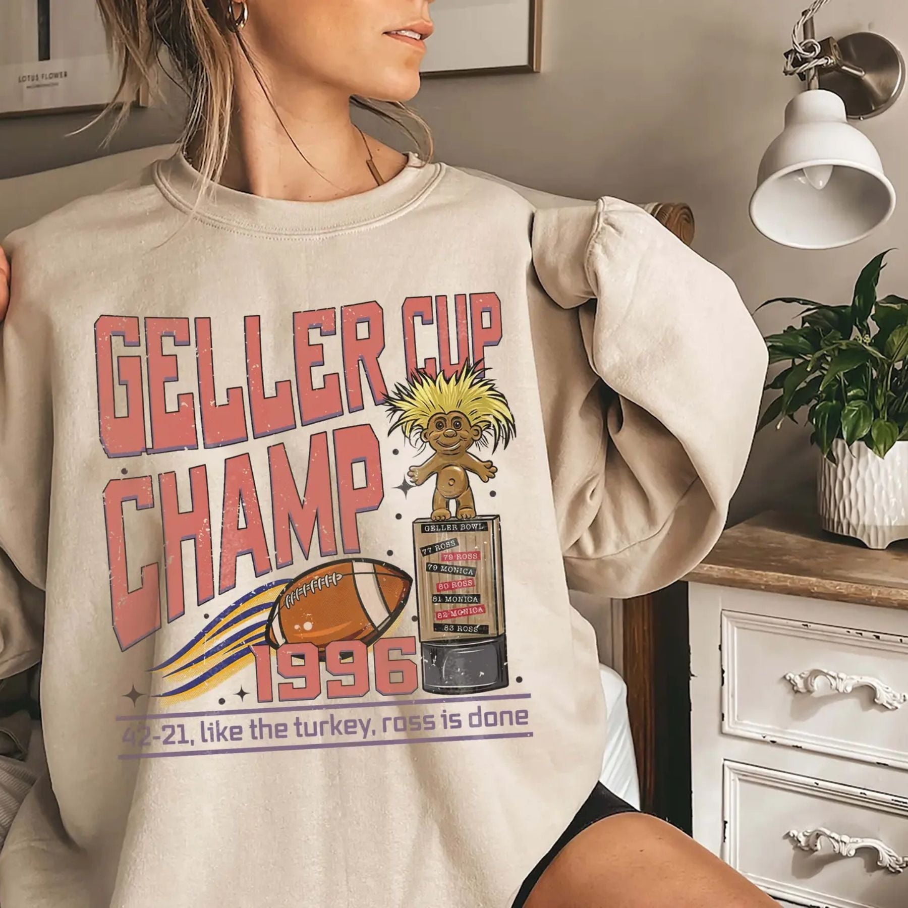 Pasimax Geller Bowl Friendsgiving Sweatshirt — lifestyle context