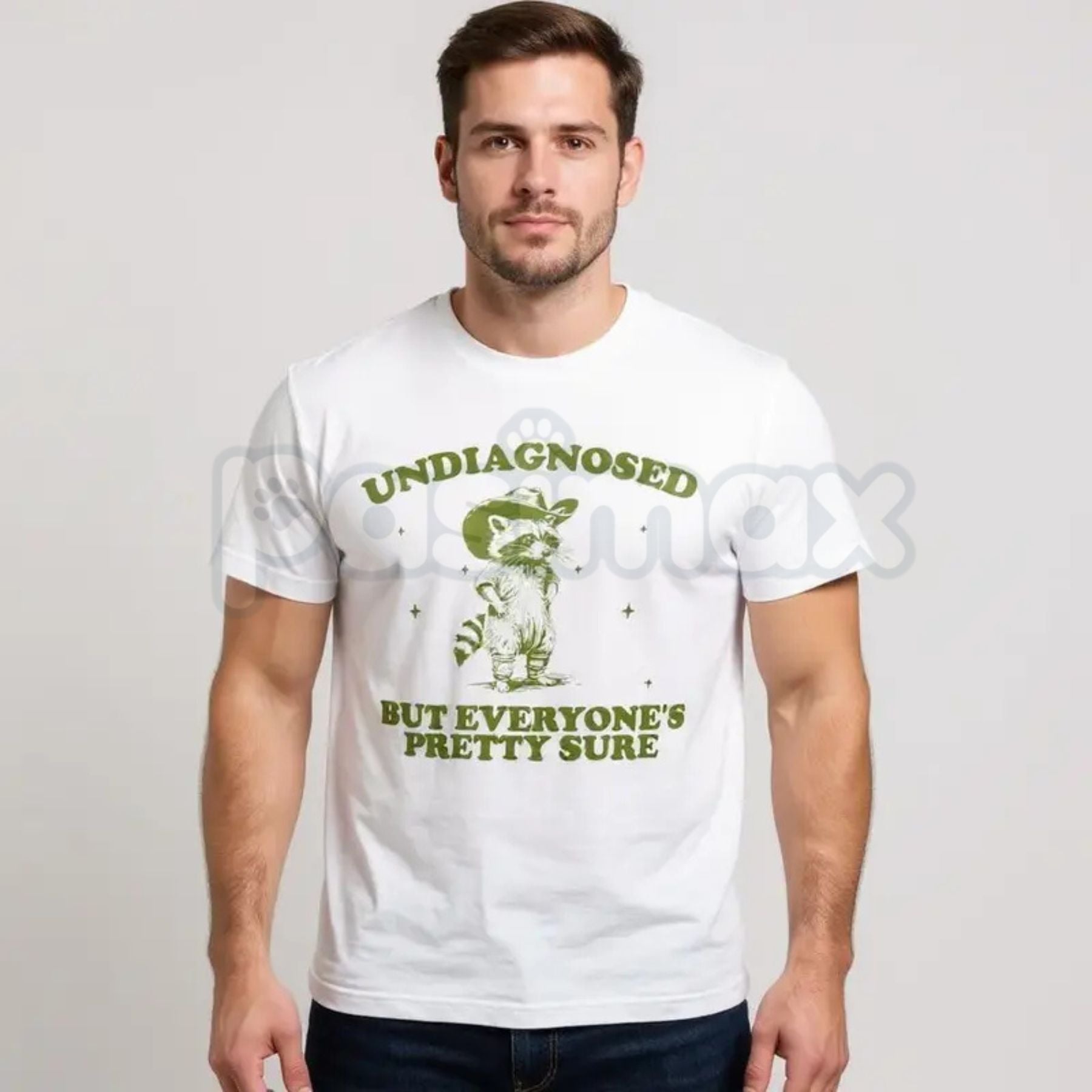 "Undiagnosed But Everyone's Pretty Sure" T-Shirt – Funny ADHD Meme Graphic Tee, Premium 100% Cotton Mental Health Awareness Top, Soft Lived-In Heavyweight Relatable Neurospicy Shirt, Made in USA