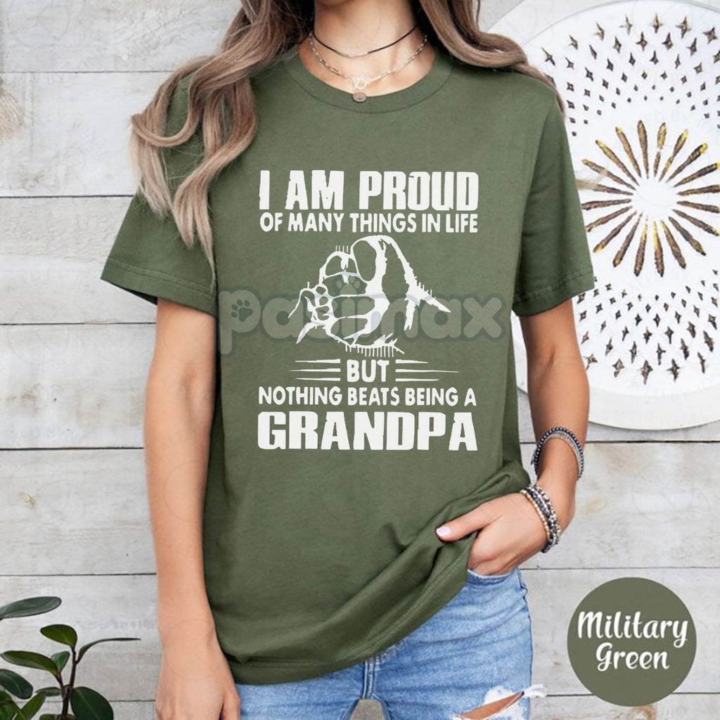 Pasimax "Proud of Many Things" Grandpa T-Shirt — lifestyle context