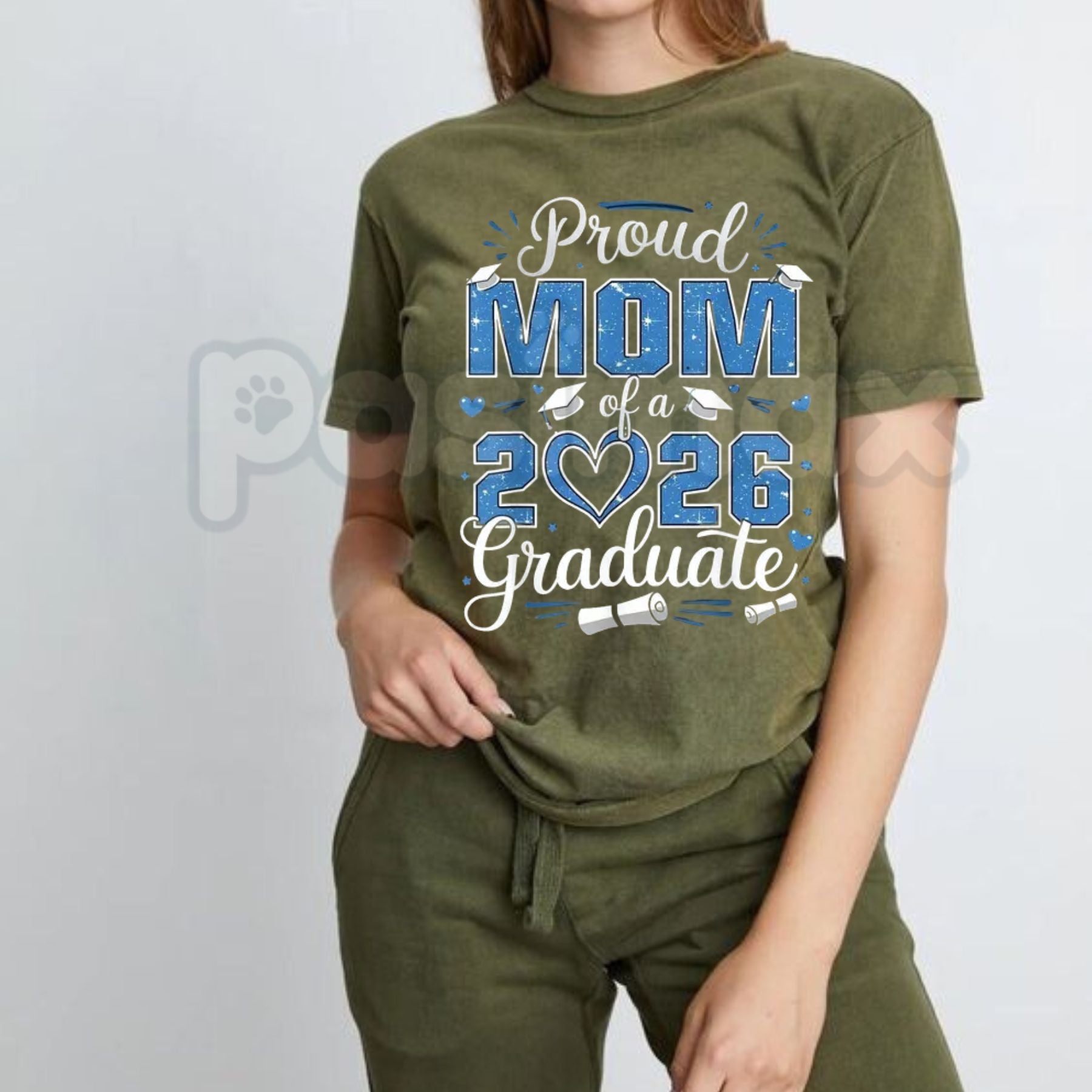 Class of 2026 Graduation & Senior Mom T-Shirt – Matching Graduate & Mother Graphic Tee, Premium 100% Cotton Commencement Top, Soft Lived-In Heavyweight Senior Year Shirt, Made in USA
