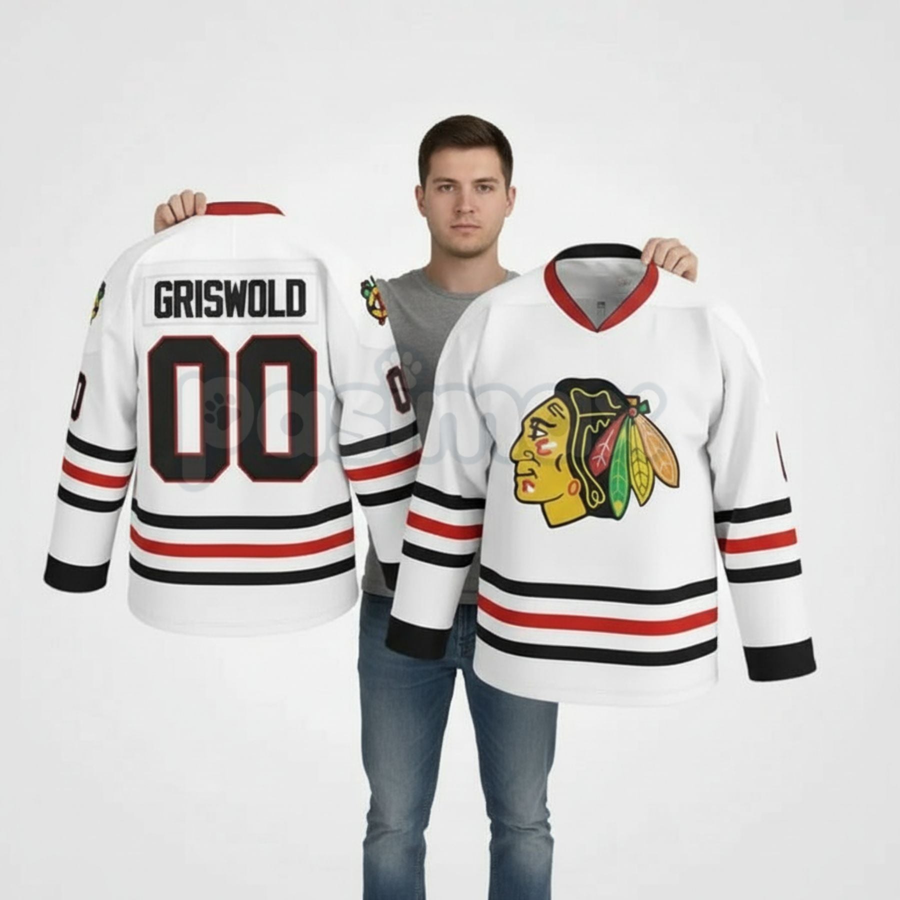 Pasimax National Lampoon's Clark Griswold #00 Hockey Jersey – Breathable Fan Apparel — lifestyle context