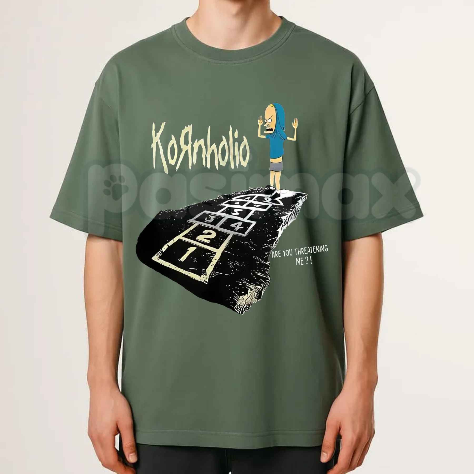 Vintage Kornholio Graphic T-Shirt – Funny Parody Pop Culture Unisex Cotton Tee