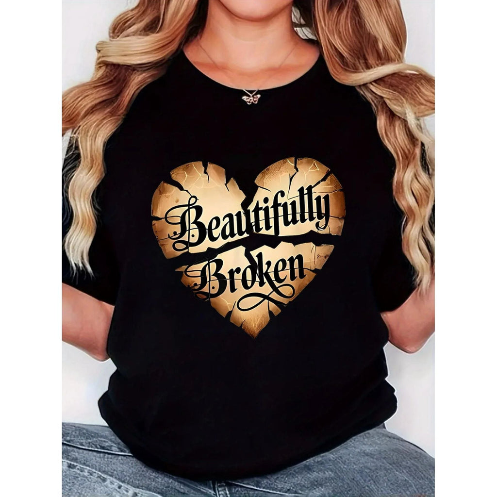 Pasimax "Beautifully Broken" Vintage Graphic Tee - Stylish Urban Streetwear, Essential Couples Gift — lifestyle context