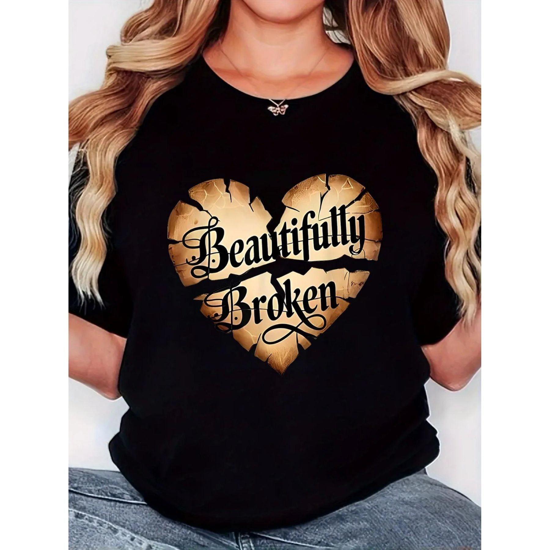 Pasimax "Beautifully Broken" Vintage Graphic Tee - Stylish Urban Streetwear, Essential Couples Gift — lifestyle context