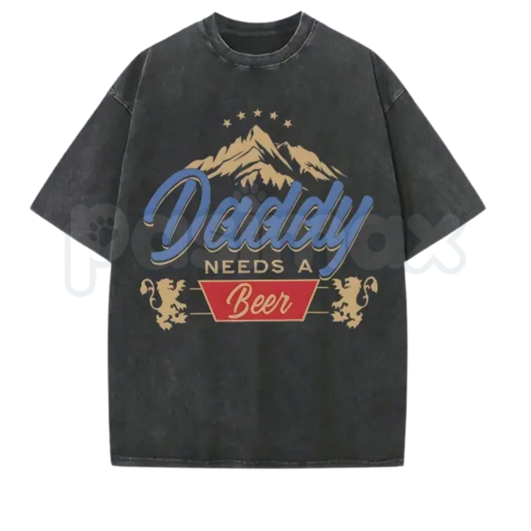 Daddy Needs A Beer T-Shirt – Funny Father's Day Vintage Washed Tee, Retro Lightweight Cotton Men's Graphic Top, Humorous Bar Streetwear