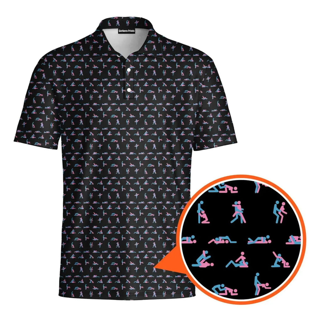 Pasimax Stick Figure S-e-x Ed Polo Shirt — lifestyle context