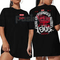 Pasimax Vintage Metal Rock Since 1905 T-Shirt - 2 Side Print Retro Graphic Tee, Classic Rock History Humor Apparel, Unisex Me