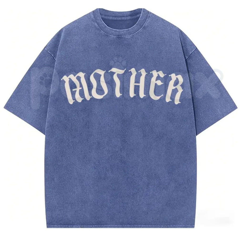 Pasimax The Matriarch: Mother Gothic Washed Tee – Dark Mystic Graphic Shirt, Vintage Distressed Heavy Cotton Top — lifestyle 