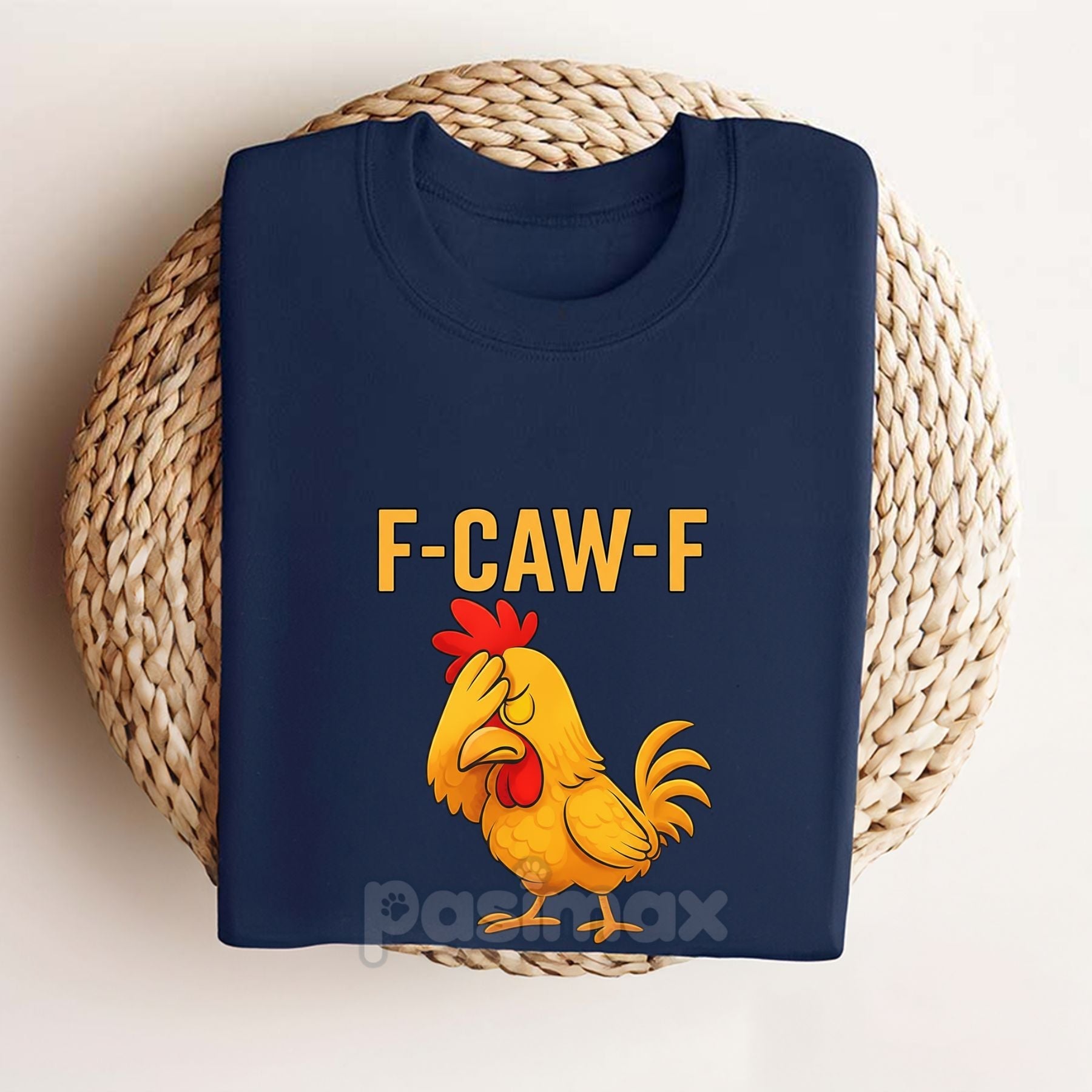 Pasimax "F-Caw-F" Funny Chicken T-Shirt — lifestyle context