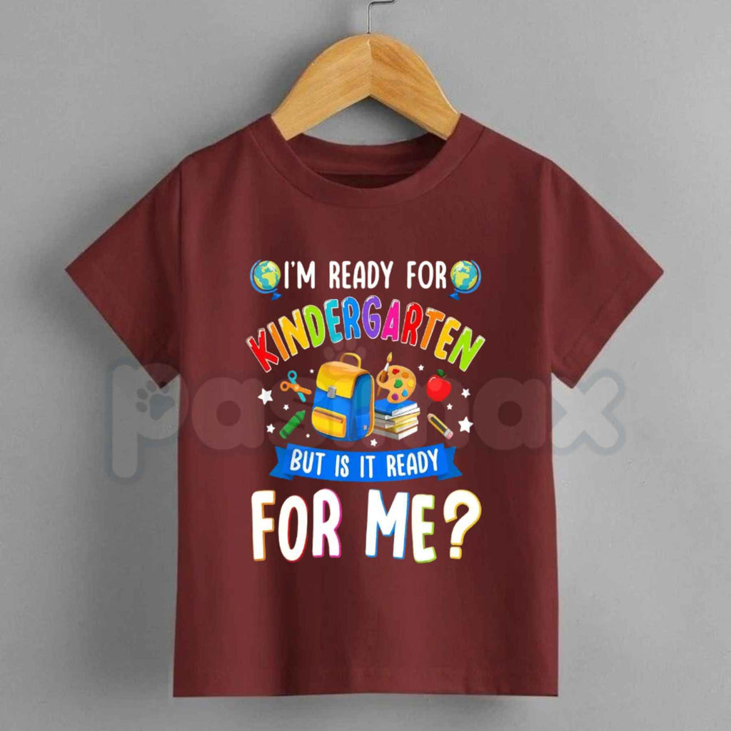 Kindergarten Back To School First Day Of Kindergarten T-Shirt – Cute School Milestone Graphic Tee, Kids Unisex Cotton Shirt