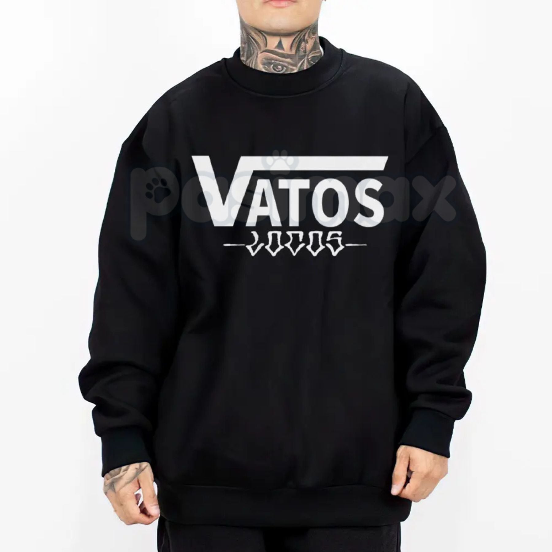 Pasimax Chicano Clothing Vatos Loc Forever El Gallo Negro – Lowrider Oversized Graphic Tee, Heavy Sweatshirt & Hoodie — lifes
