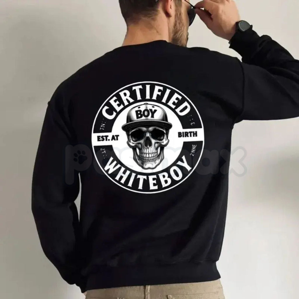 Pasimax Certified Whiteboy Shirt – Skull Graphic Streetwear Hoodie, Urban Aesthetic Sweatshirt & T-Shirt — lifestyle context