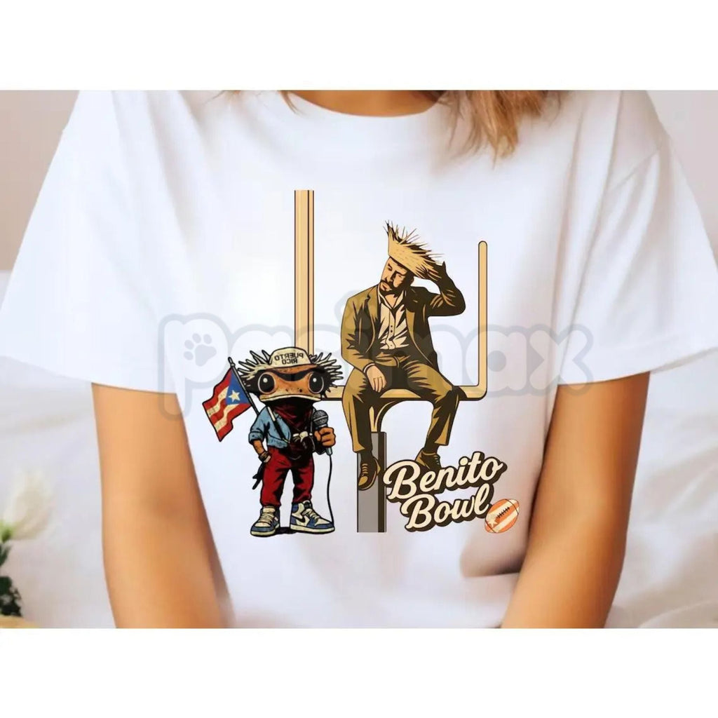 Pasimax BENITO Bowl 2026 Halftime T-Shirt - LX Trophy Contender Series, Bad Bunnie Championship Graphic Tee, Premium Reggaeto