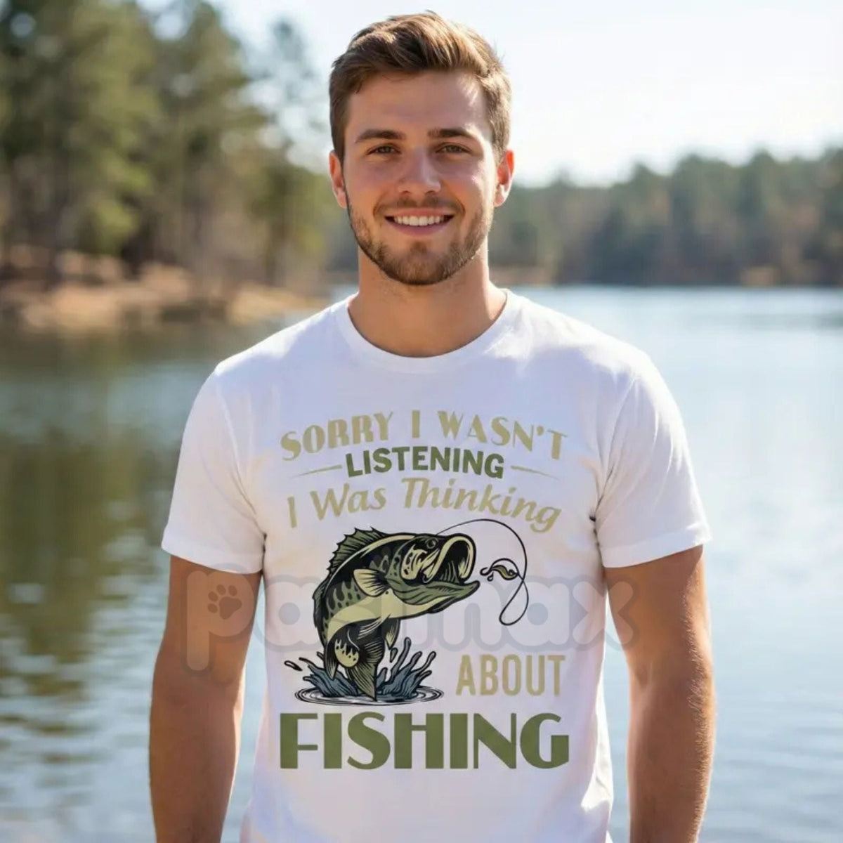 "Sorry I Wasn't Listening" Bass Fishing T-Shirt – Funny Largemouth Bass Graphic Tee, Premium 100% Cotton Angler Humor Top, Soft Lived-In Heavyweight Fisherman Shirt, Made in USA