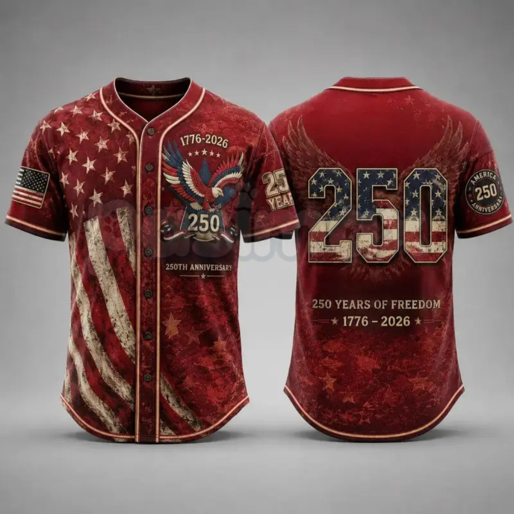 America 250th Anniversary Baseball Jersey – USA 1776–2026 Semiquincentennial Patriotic Shirt