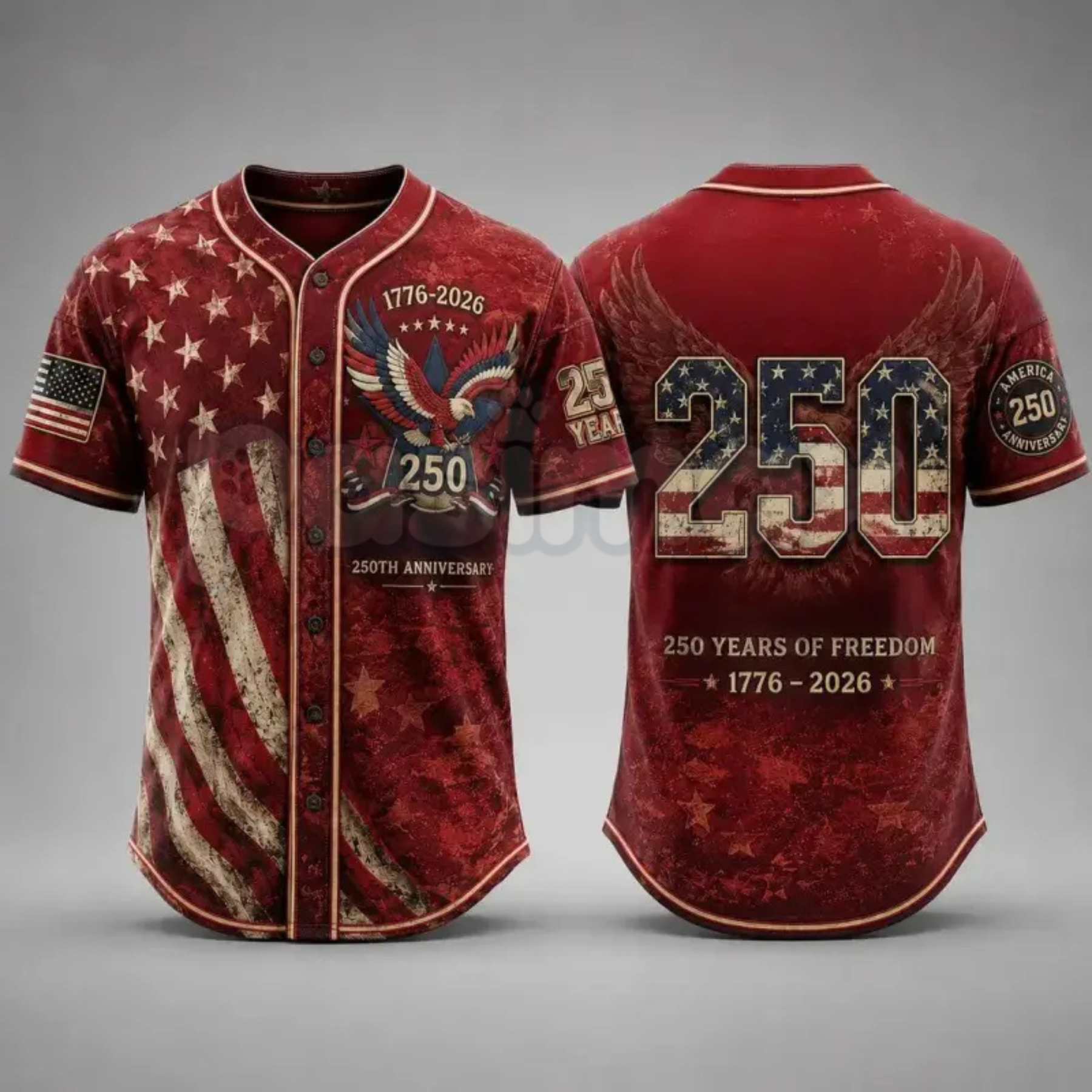 America 250th Anniversary Baseball Jersey – USA 1776–2026 Semiquincentennial Patriotic Shirt
