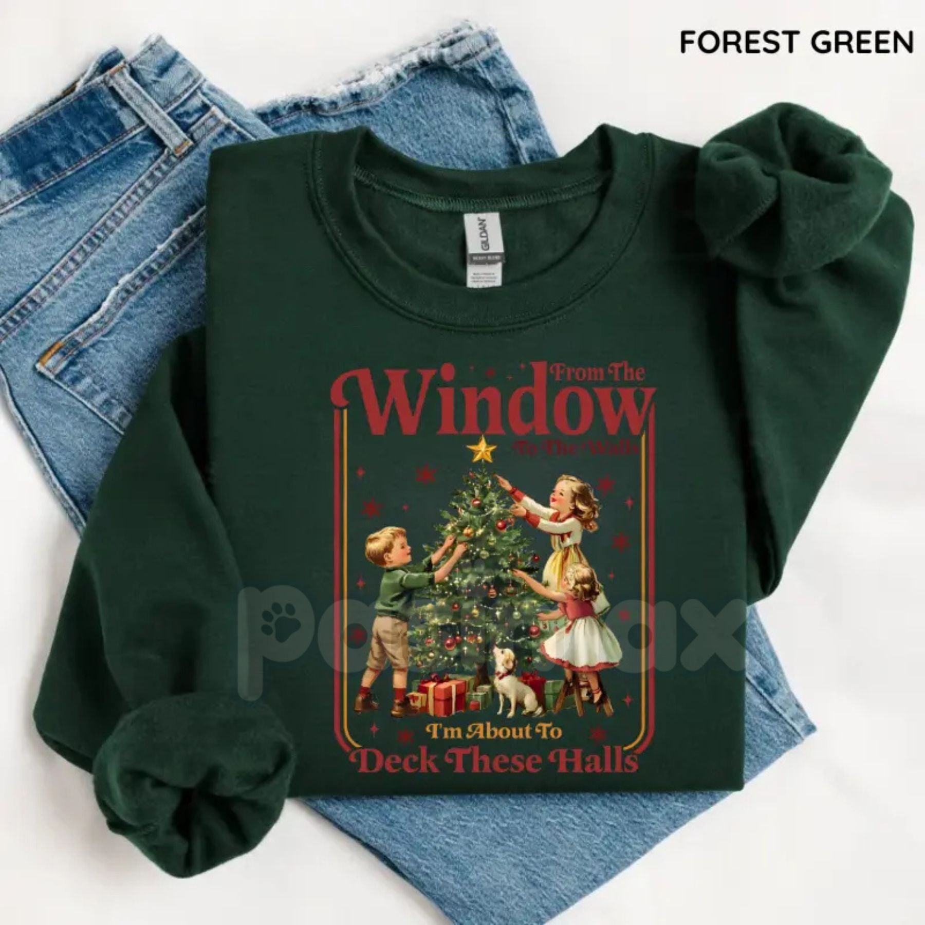 Pasimax From The Windows To The Walls I’m About To Deck These Halls Sweatshirt | Funny Holiday Hip-Hop Jumper | Viral Christm