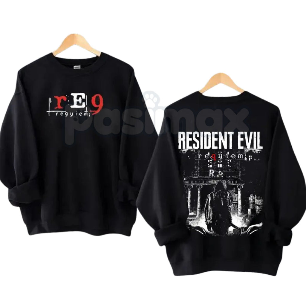 Pasimax Resident Evil Requiem – Vintage Distressed Leon Kennedy Fan Hoodie, Sweatshirt & Limited Cotton T-Shirt — lifestyle c