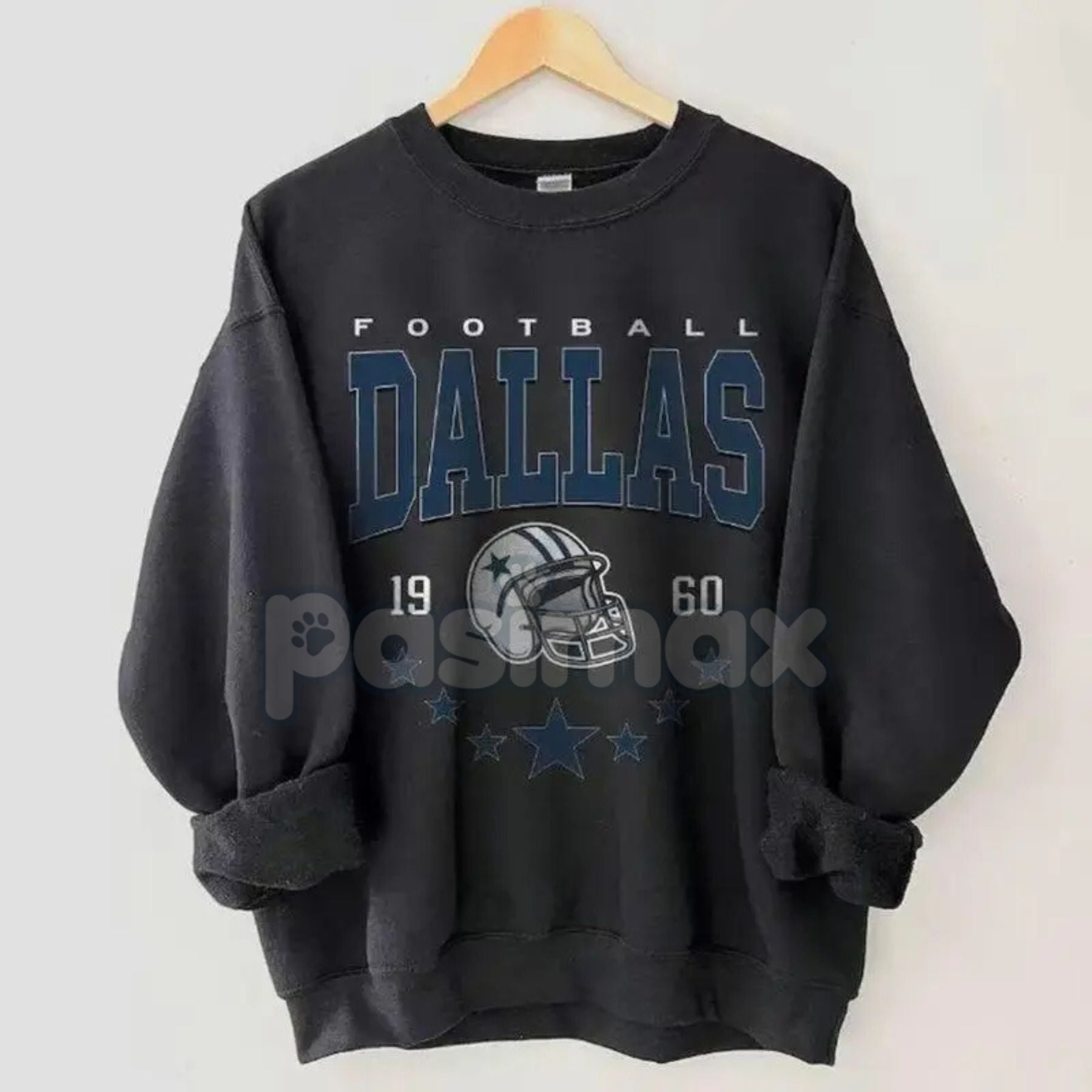 Pasimax Vintage 90s All Team Football Sweatshirt — lifestyle context