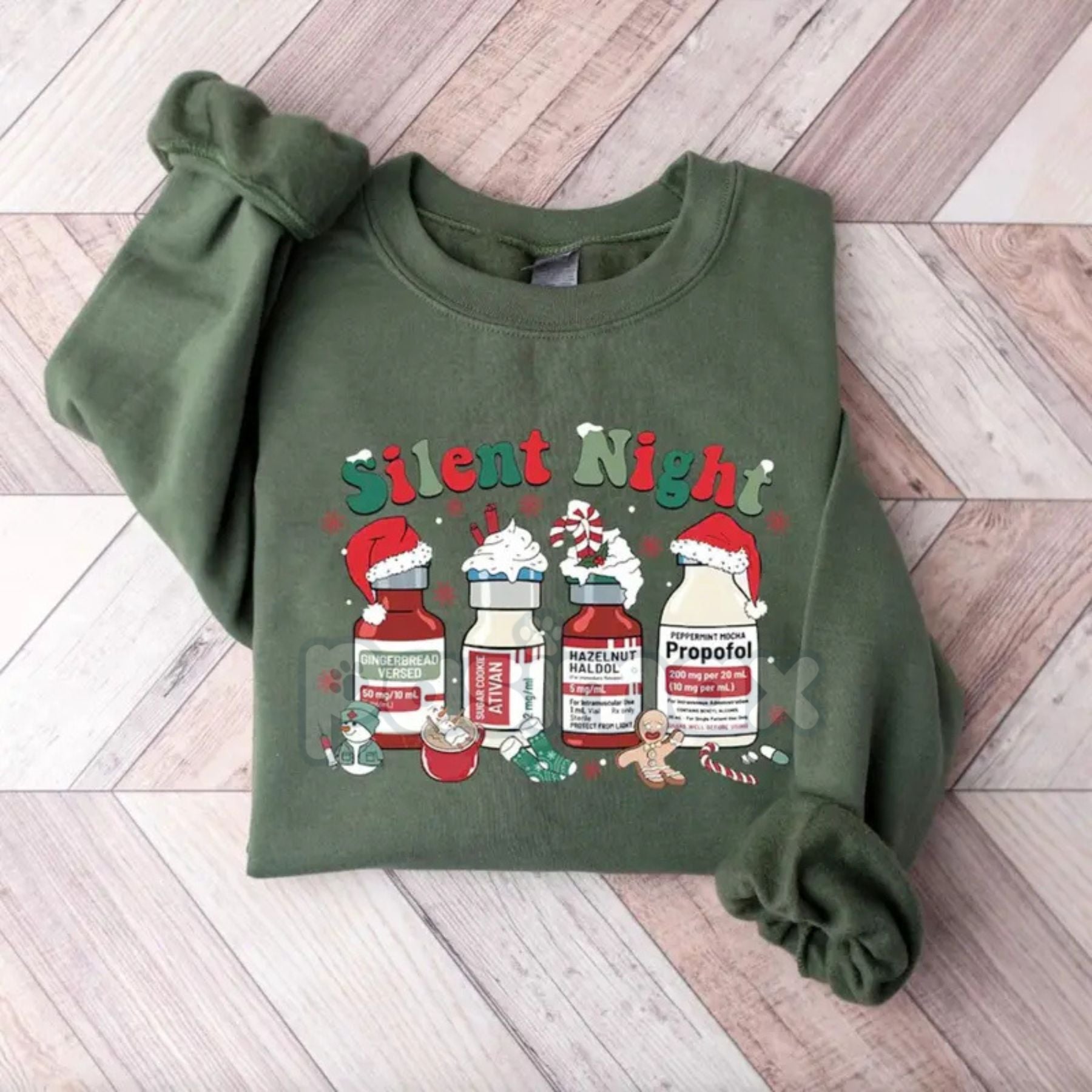 Pasimax Medical Staff Holiday Hustle Sweatshirt — side view