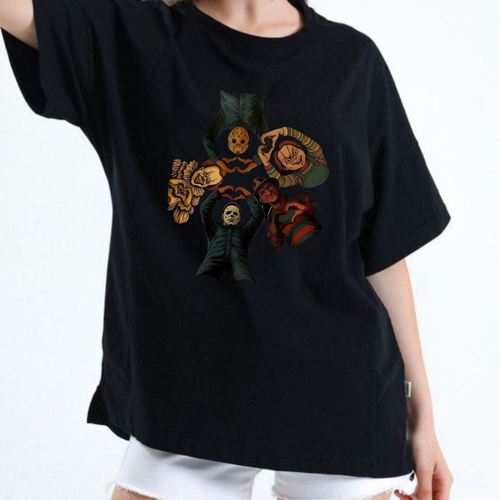 Pasimax "Horror Friends" Halloween T-Shirt — lifestyle context