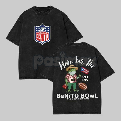 Benito Bowl 2026 Vintage Washed Graphic Tee – Retro Music Event Inspired Streetwear