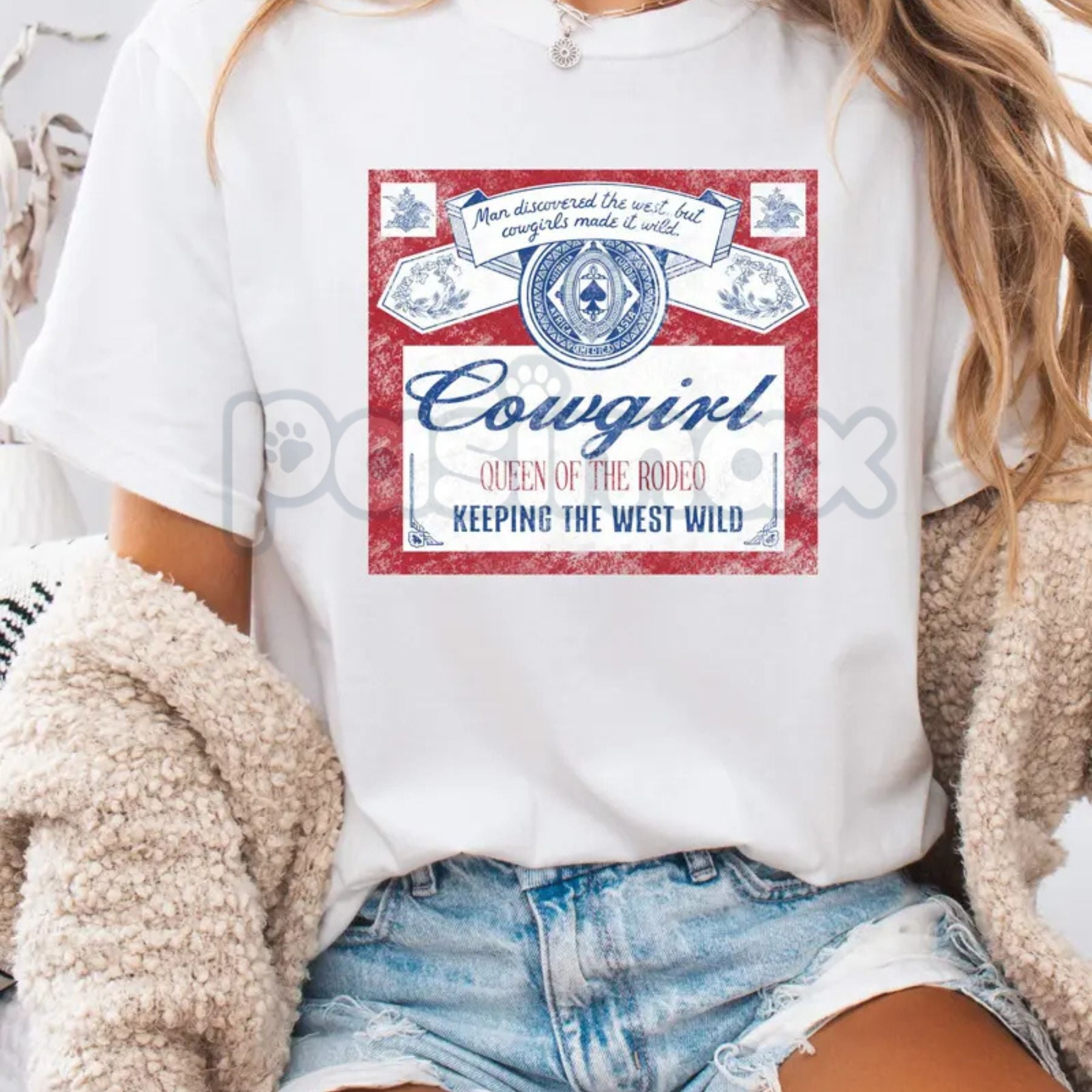 "Queen of the Rodeo" Graphic T-Shirt – Western Cowgirl Graphic Tee, Premium 100% Cotton Desert Disco Top, Soft Lived-In Heavyweight Country Music Shirt, Made in USA