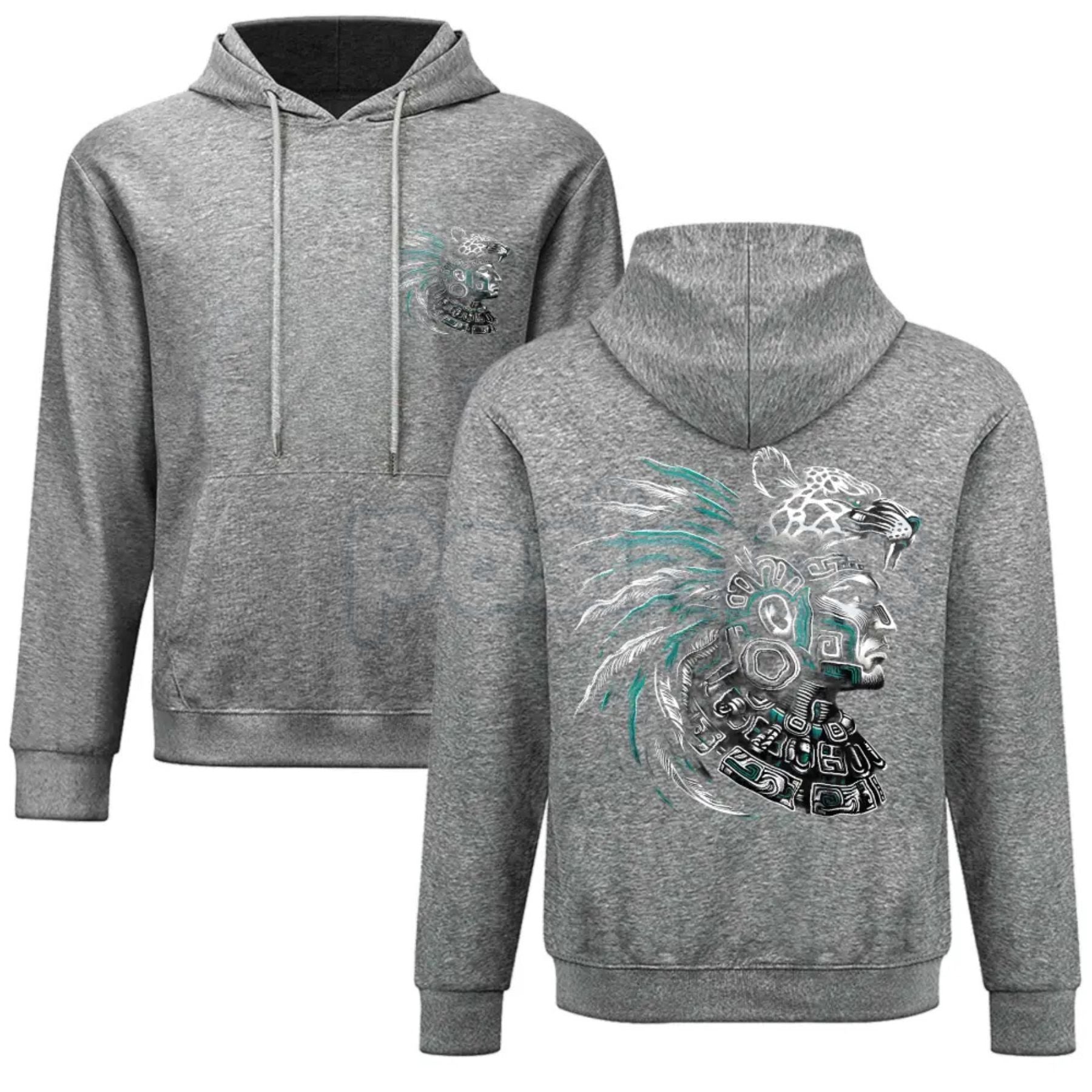 Pasimax Aztec Art Chicano Graphic Oversized Hoodie – Indigenous Mex Clothes Pullover, Unisex Cultural Streetwear — lifestyle 